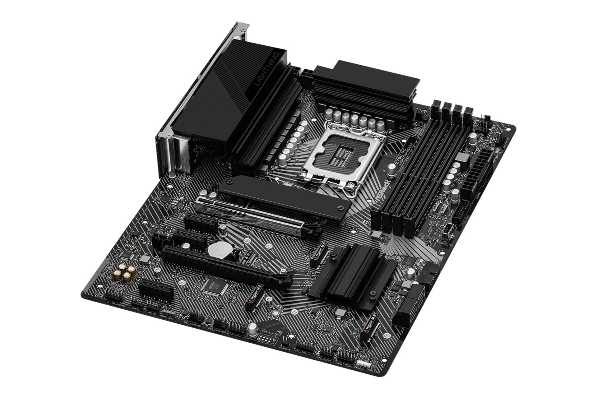 نمای کناری مادربرد ازراک ASRock Z790 PG Lightning/D4