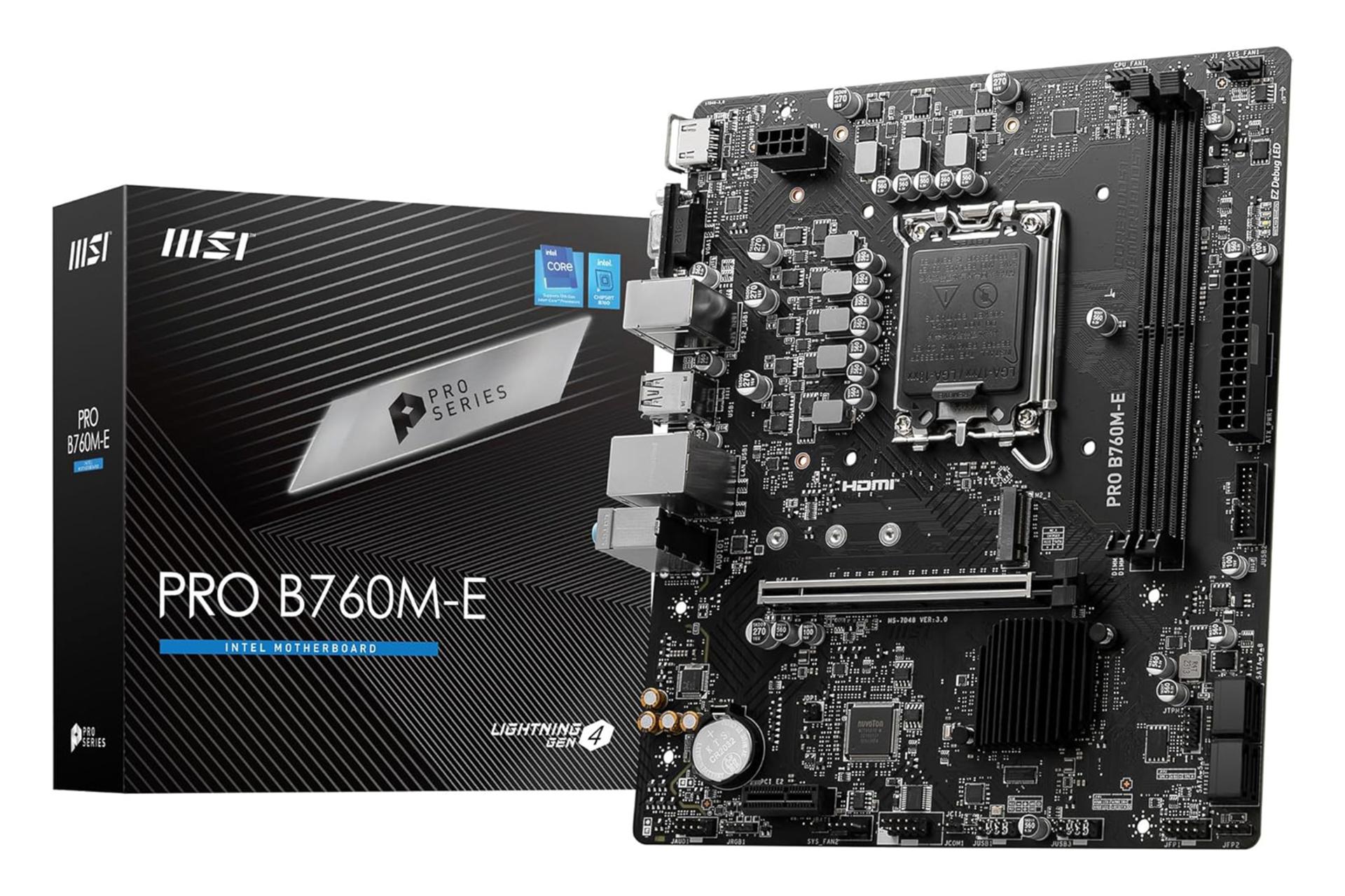 جعبه مادربرد ام اس آی MSI PRO B760M-E
