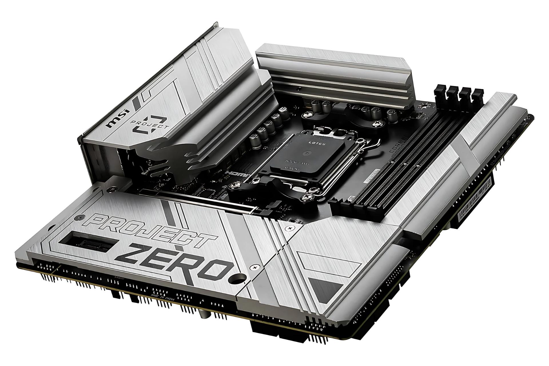 نمای کناری مادربرد ام اس آی MSI B650M PROJECT ZERO