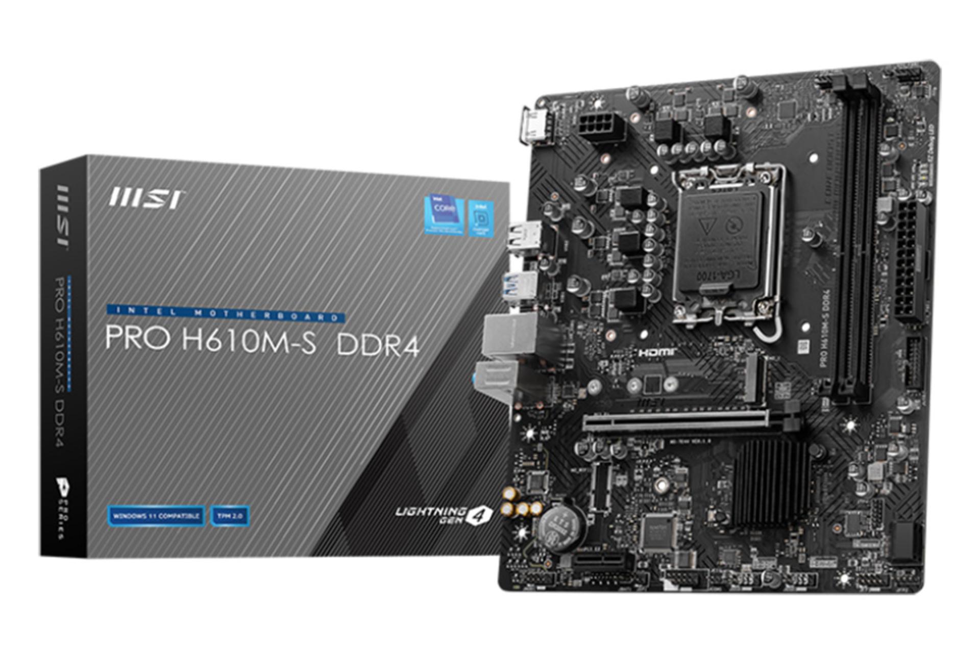 مادربرد ام اس آی MSI PRO H610M-S DDR4 به همراه جعبه