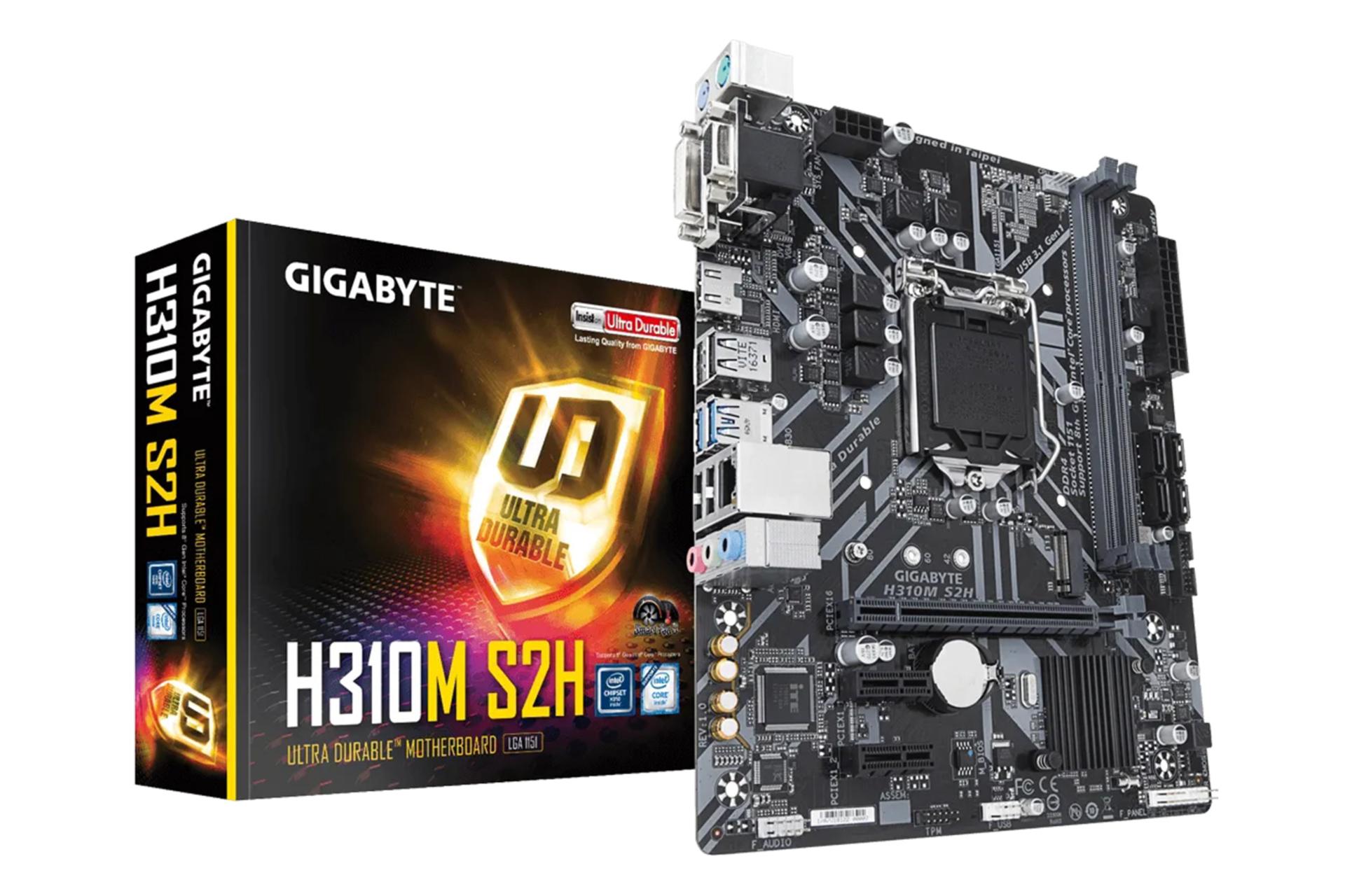مادربرد گیگابایت GIGABYTE H310M S2H (rev. 1.0) به همراه جعبه