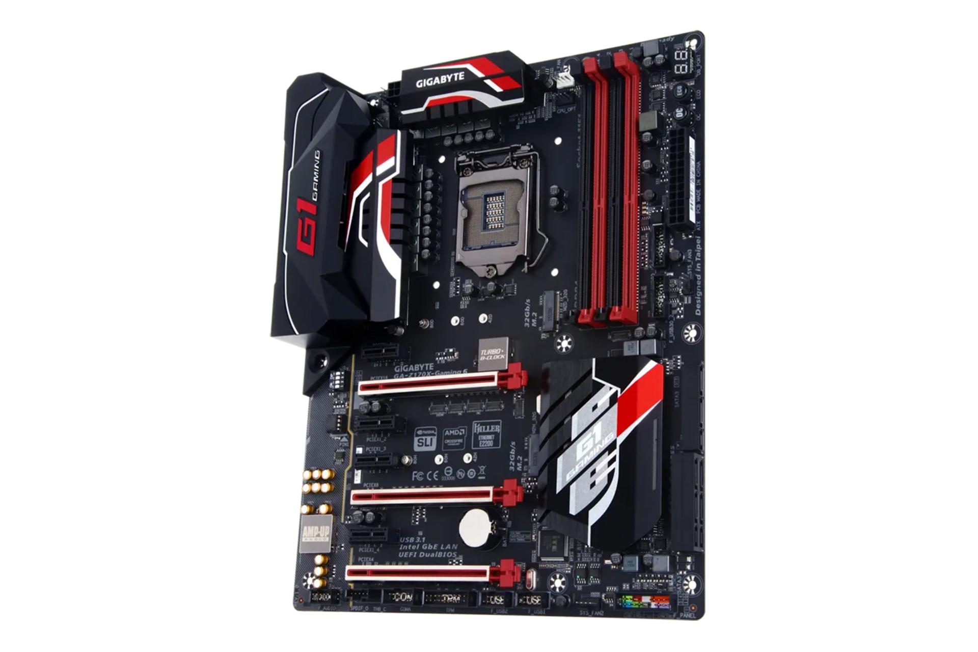 نمای کناری مادربرد گیگابایت GIGABYTE GA-Z170X-Gaming 6 (rev. 1.0)