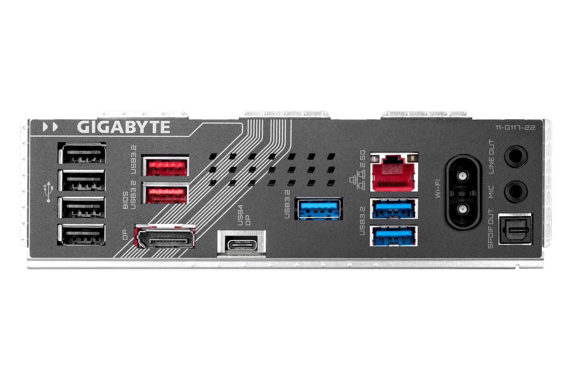 درگاه های مادربرد گیگابایت GIGABYTE Z890 GAMING X WIFI7