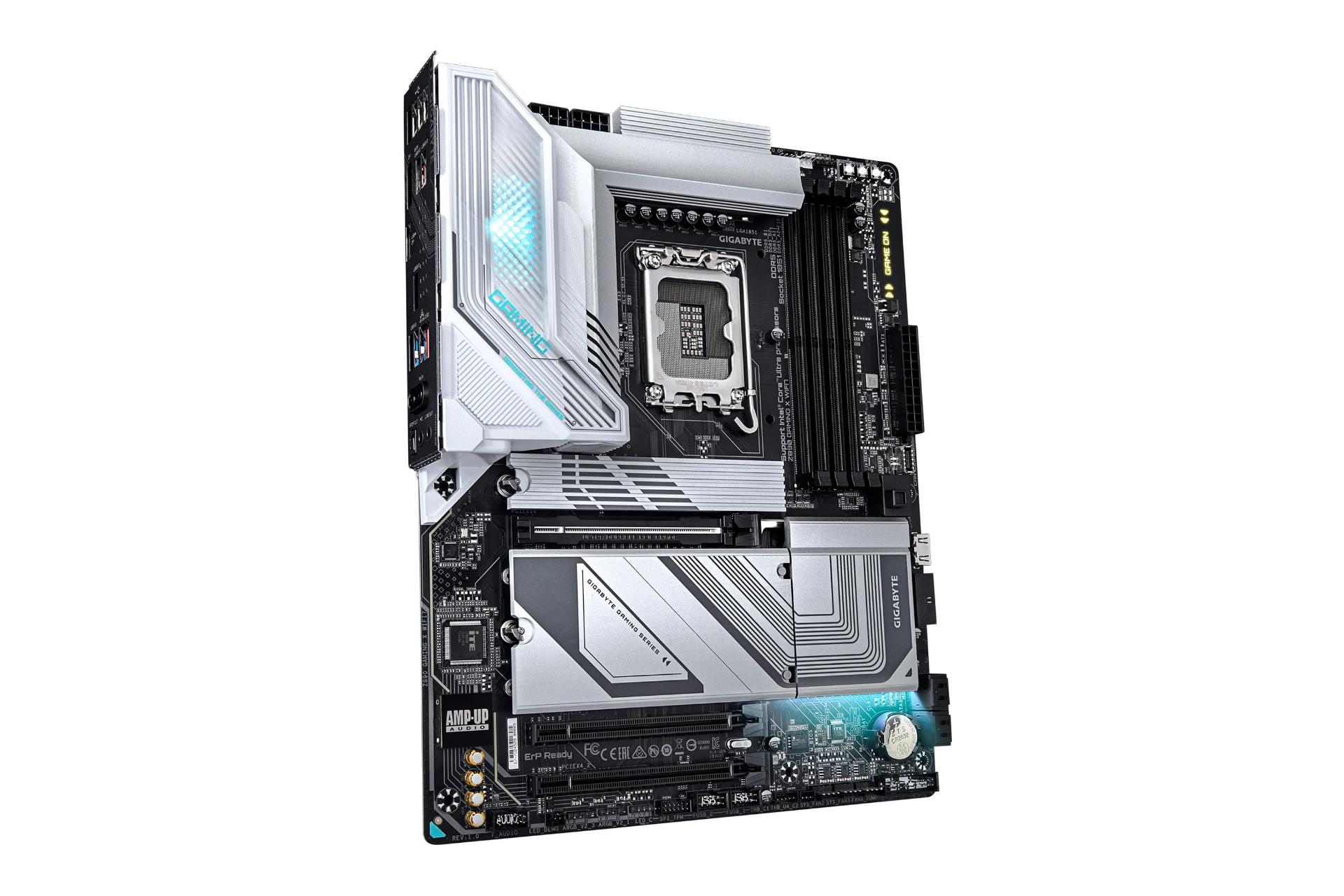 نمای کناری مادربرد گیگابایت GIGABYTE Z890 GAMING X WIFI7