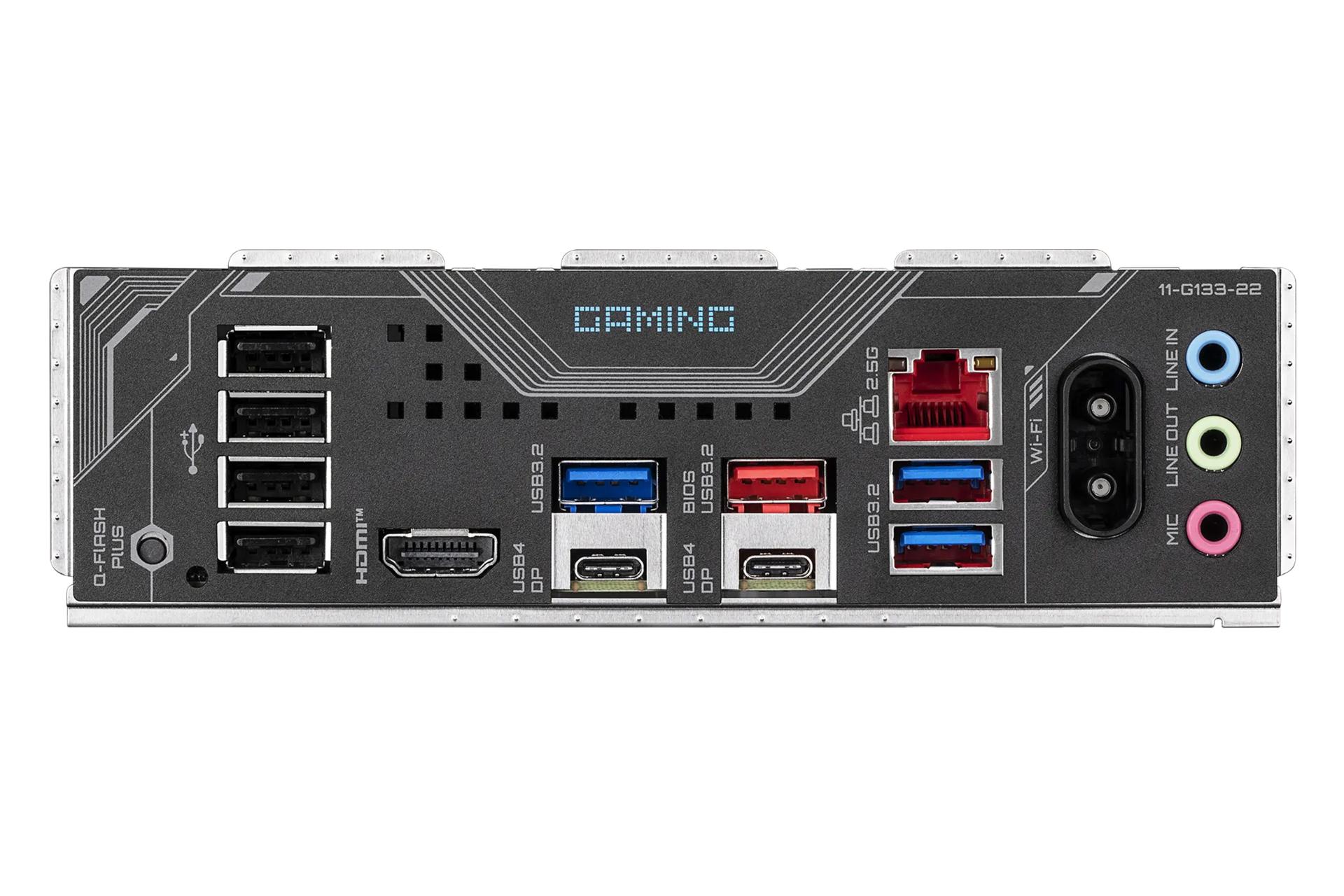 درگاه های مادربرد گیگابایت GIGABYTE X870 GAMING WIFI6