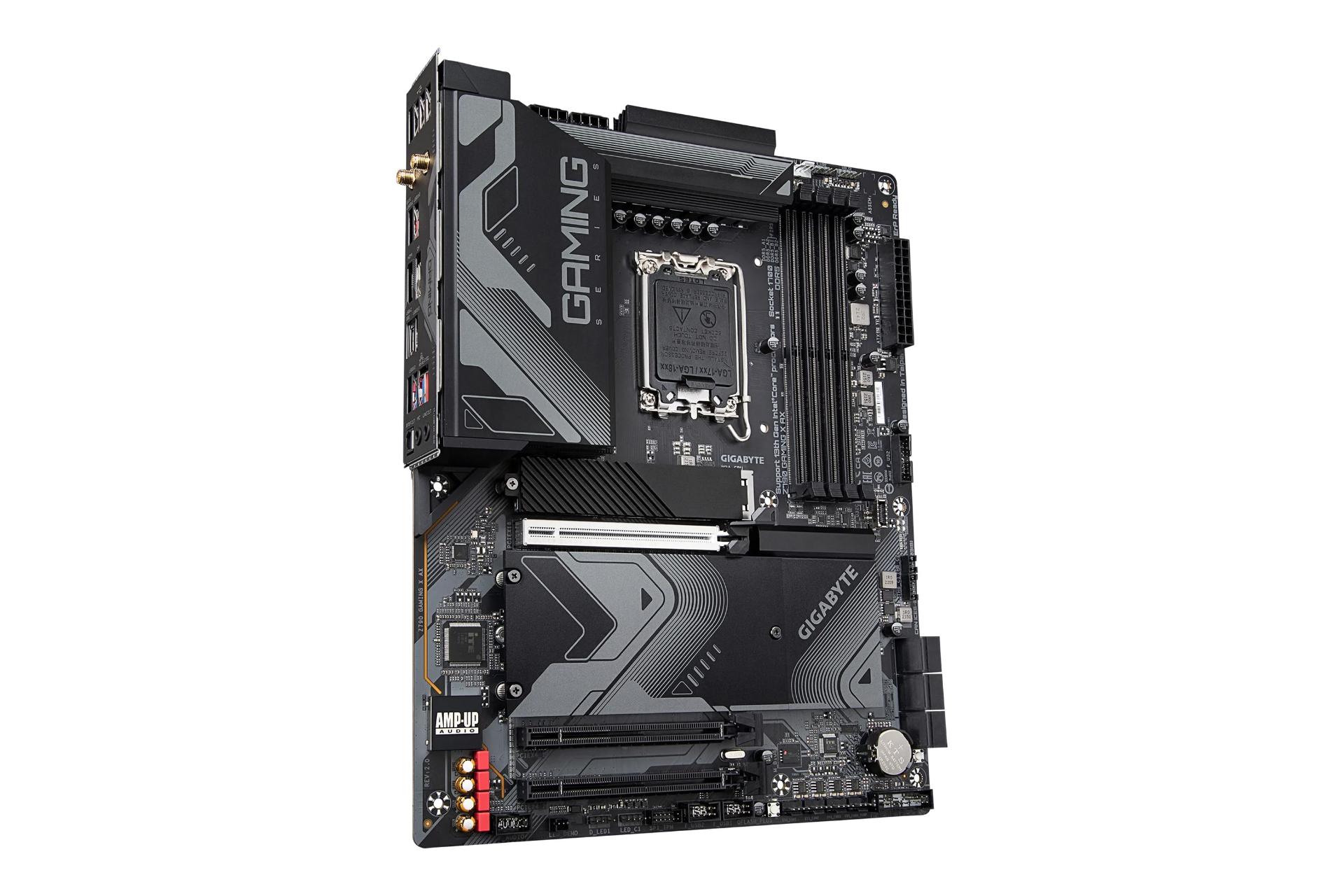نمای کناری مادربرد گیگابایت GIGABYTE Z790 GAMING X AX (rev. 2.x)