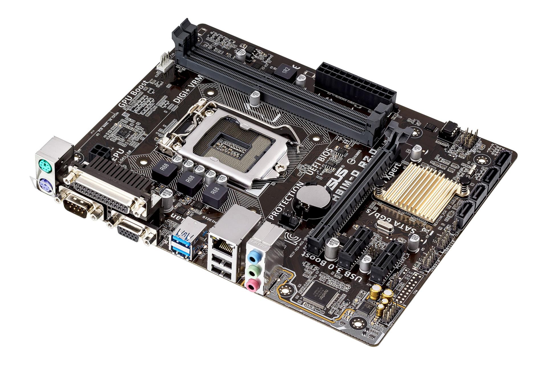نمای کناری مادربرد ایسوس ASUS H81M-D R2.0