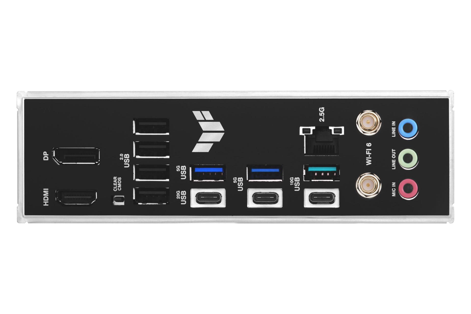 درگاه های مادربرد ایسوس ASUS TUF GAMING B760M-BTF WIFI