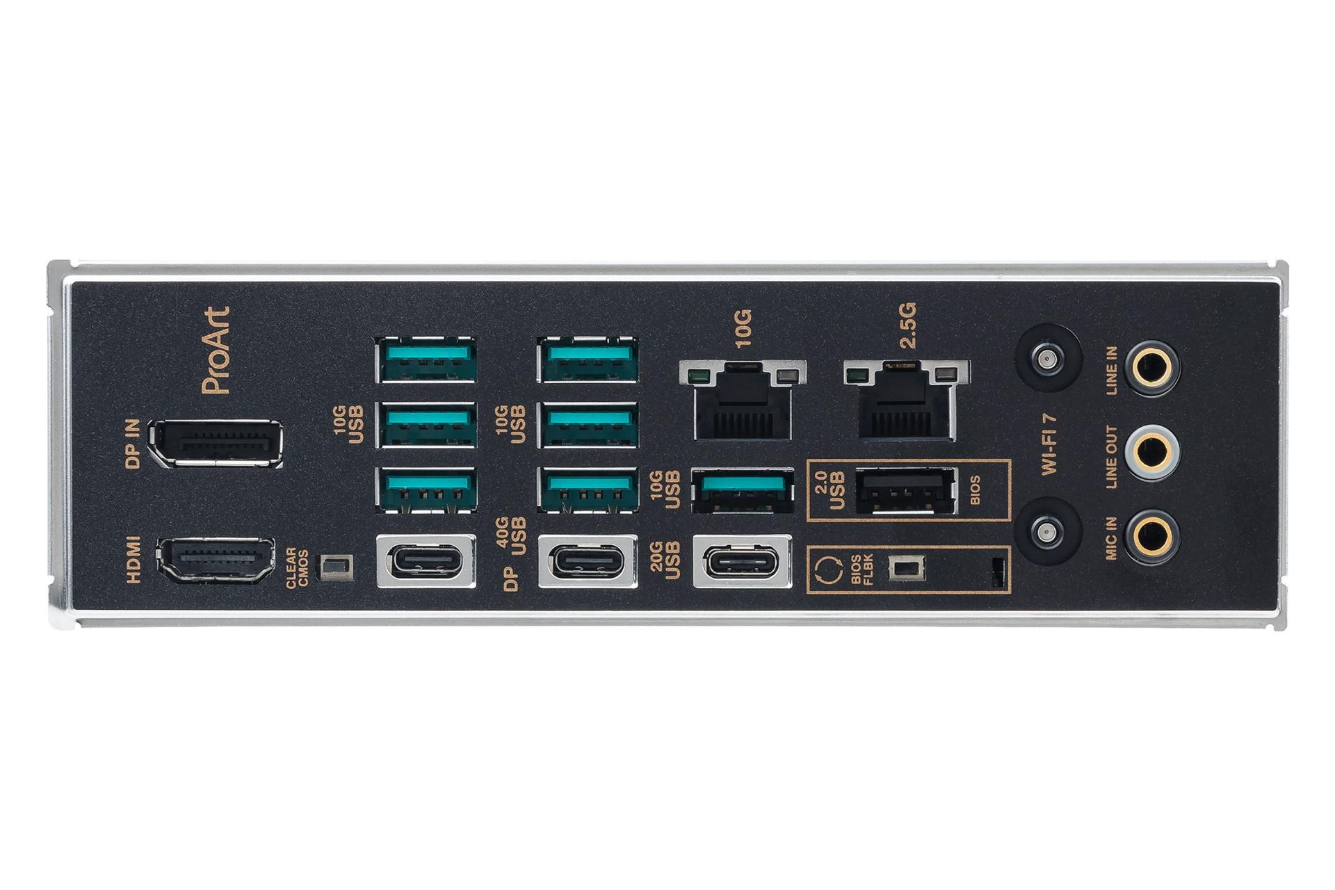 درگاه های مادربرد ایسوس ASUS ProArt X870E-CREATOR WIFI