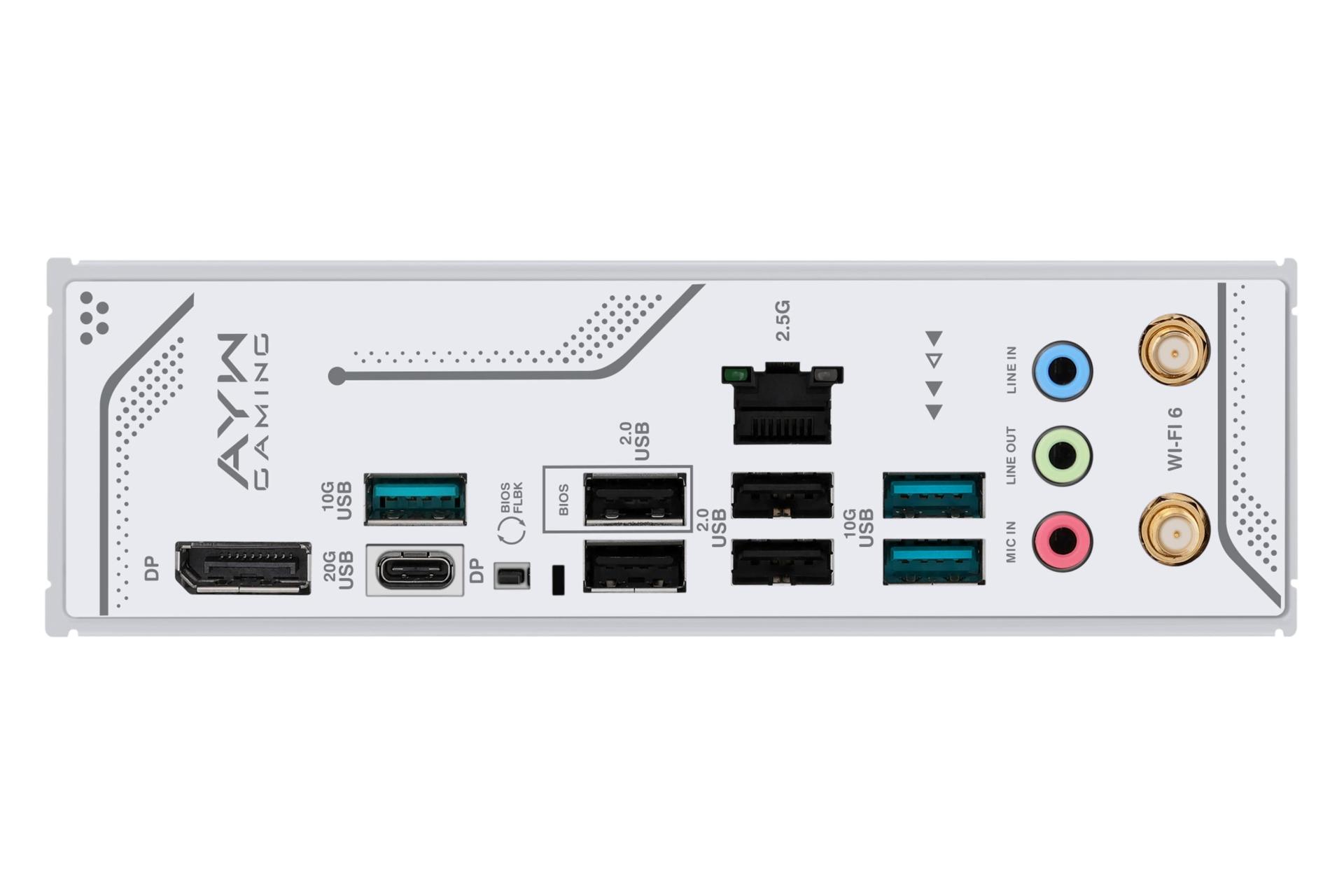 درگاه های مادربرد ایسوس ASUS Z890 AYW GAMING WIFI W