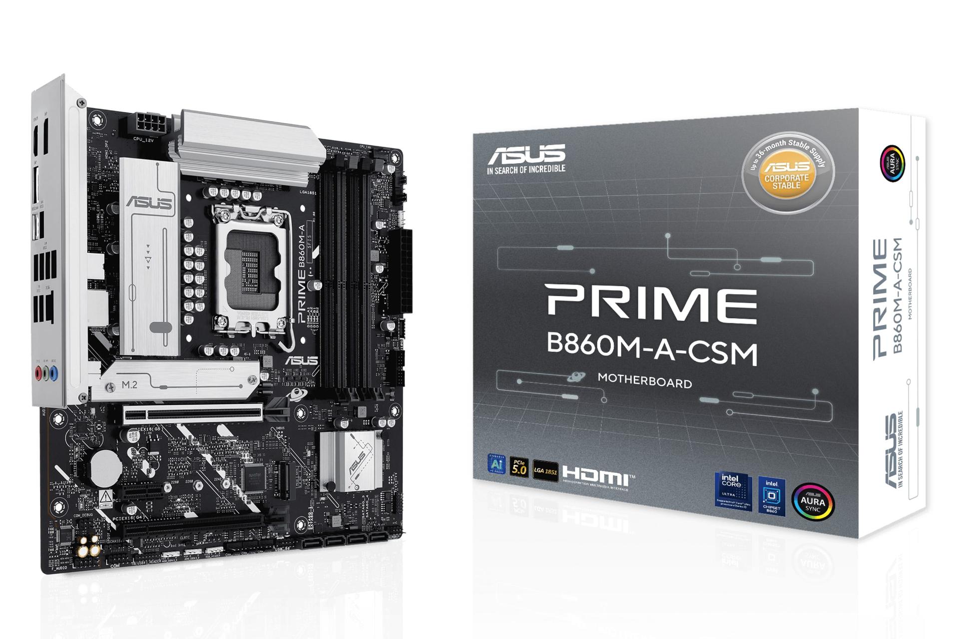 مادربرد ایسوس ASUS PRIME B860M-A-CSM به همراه جعبه