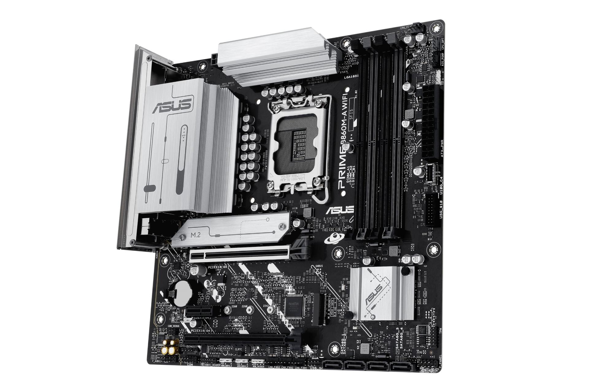 نمای کناری مادربرد ایسوس ASUS PRIME B860M-A WIFI