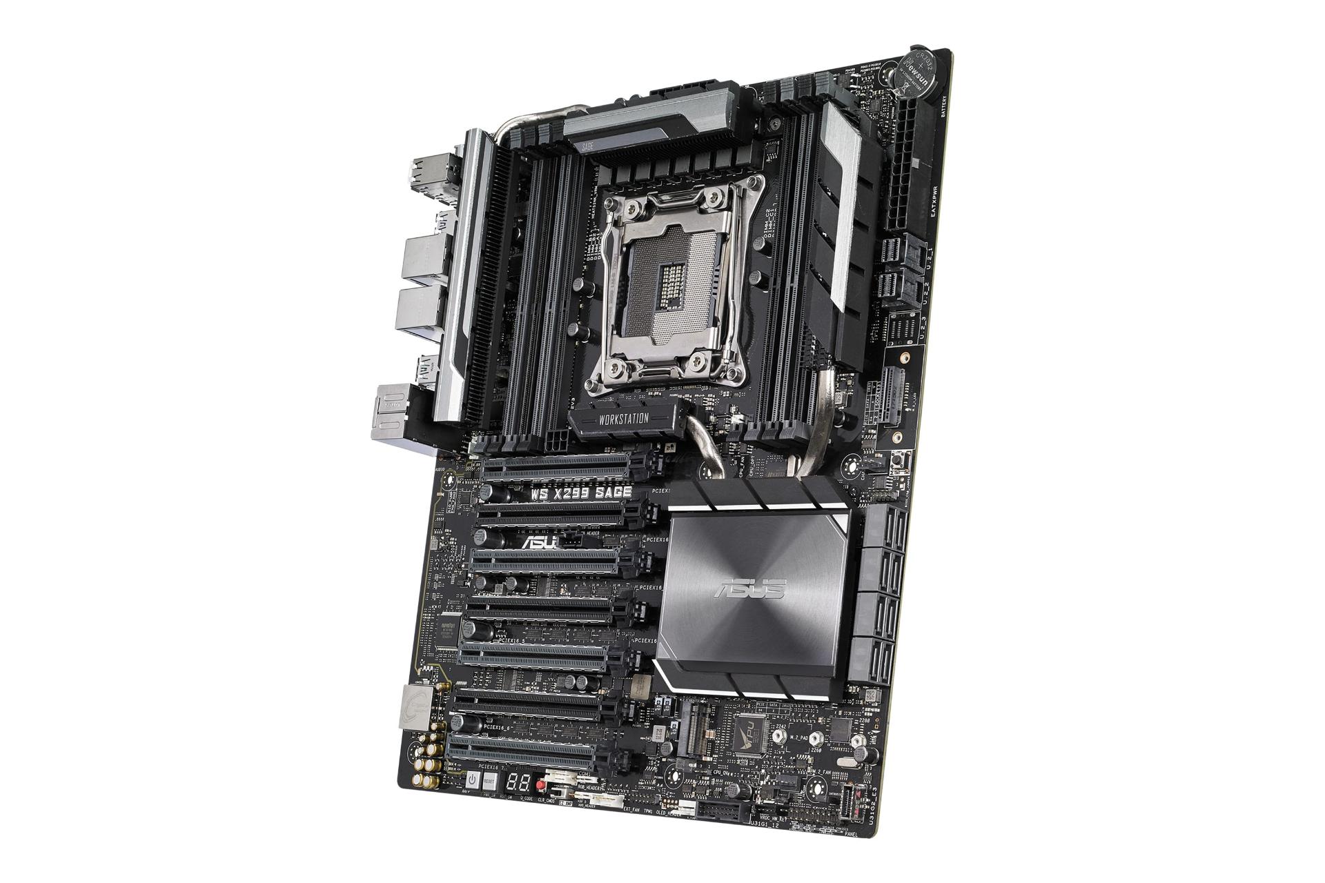 نمای کناری مادربرد ایسوس ASUS WS X299 SAGE