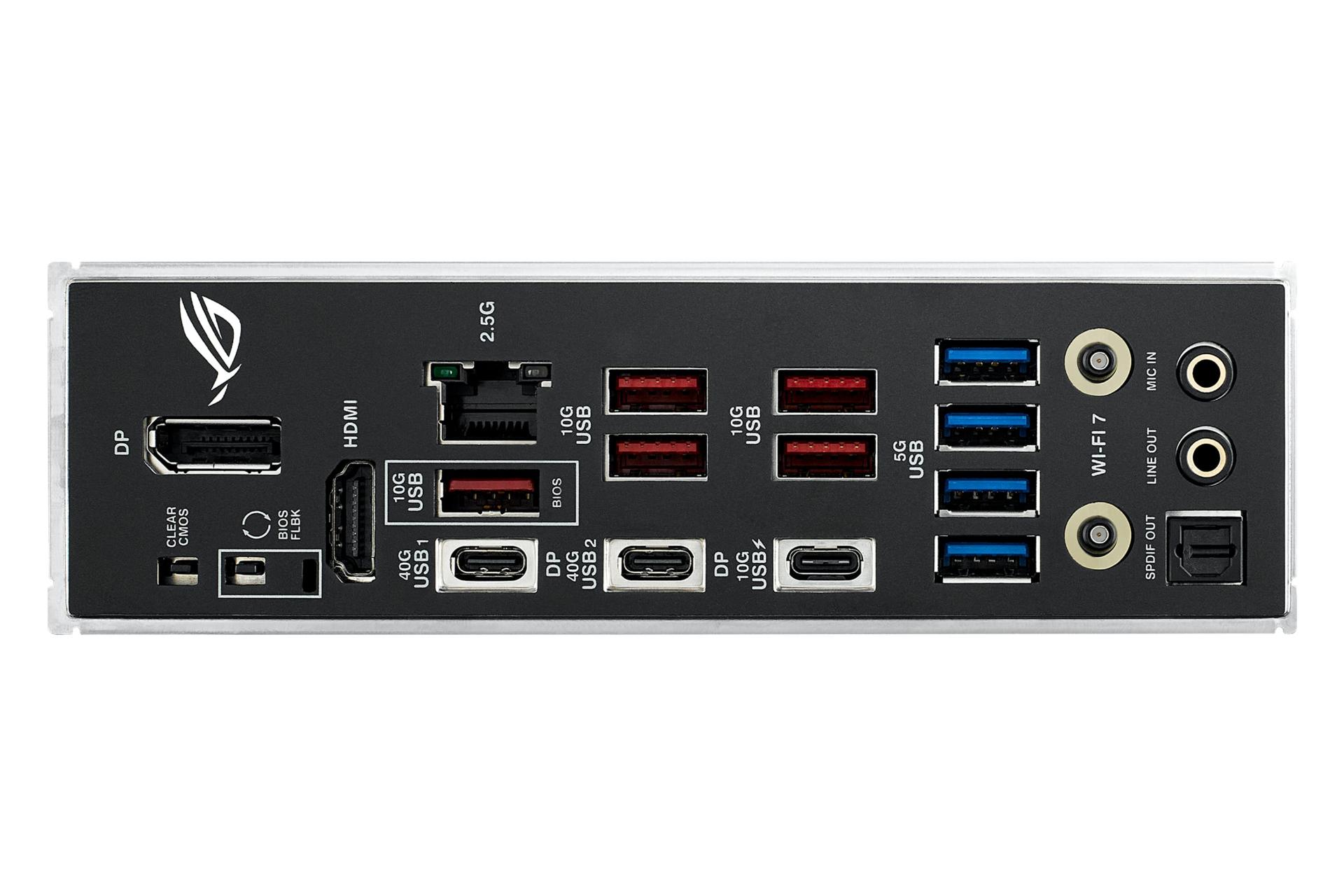 درگاه های مادربرد ایسوس ASUS ROG STRIX X870-F GAMING WIFI