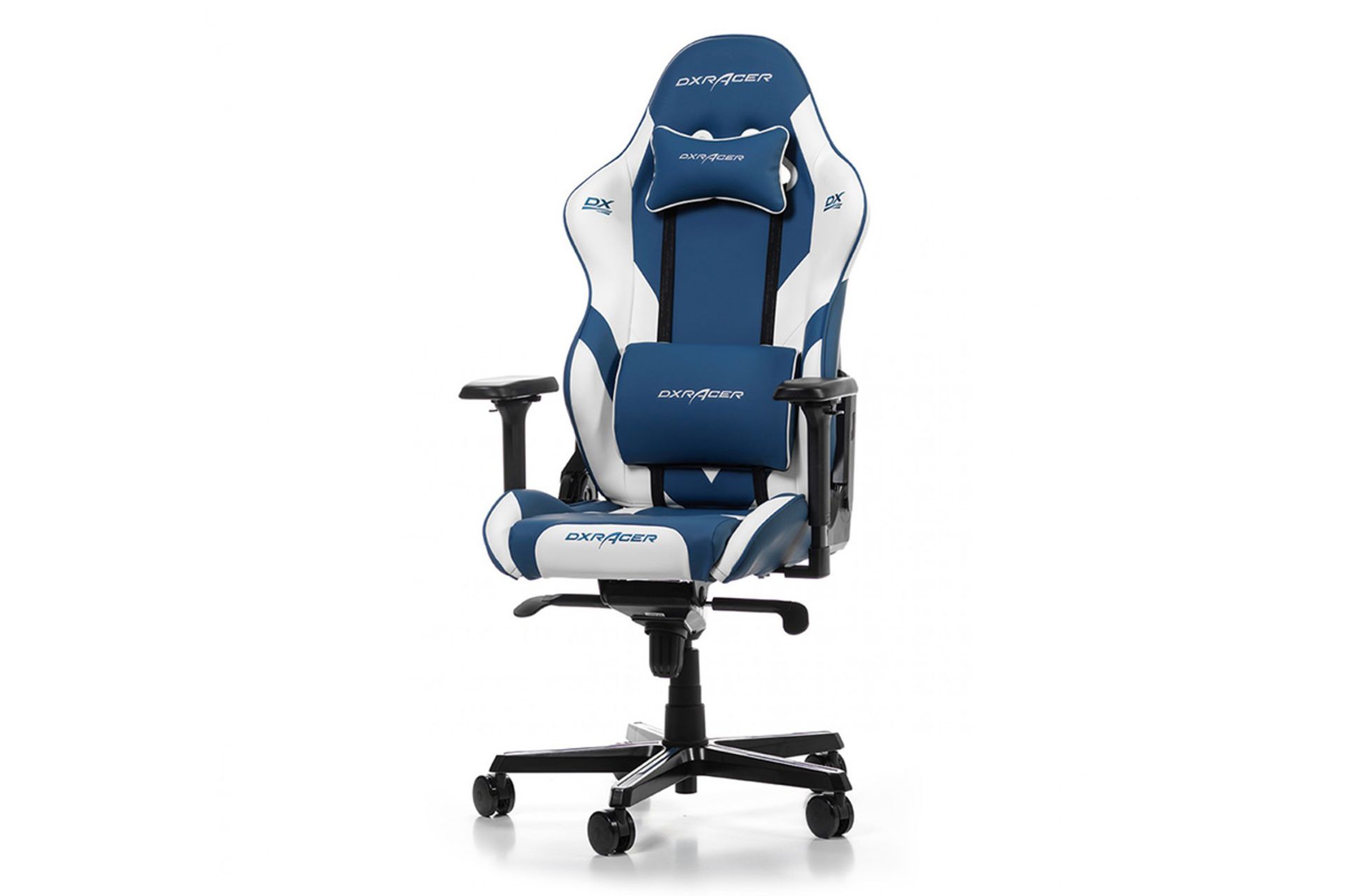 صندلی گیمینگ دی ایکس ریسر DXRacer Gladitor Seires OH/D8200 رنگ آبی و سفید
