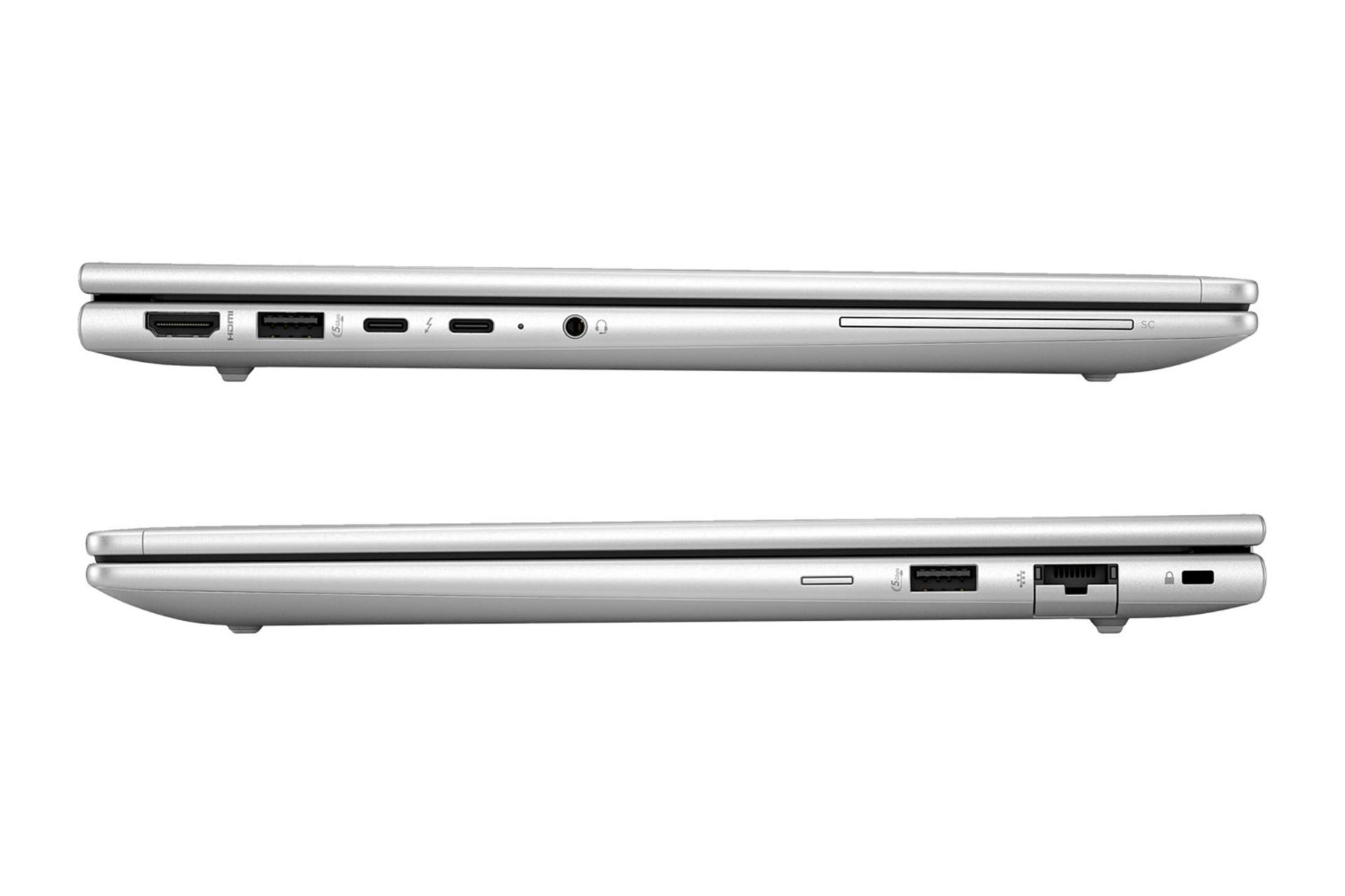 لپ تاپ اچ پی HP EliteBook 640 G11 نمای جانبی و درگاه ها