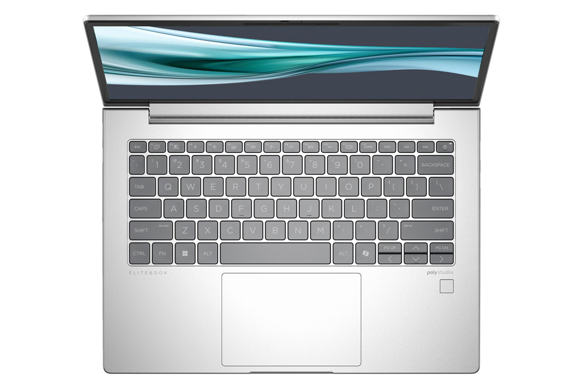 لپ تاپ اچ پی HP EliteBook 640 G11 نمای بالا و کیبورد