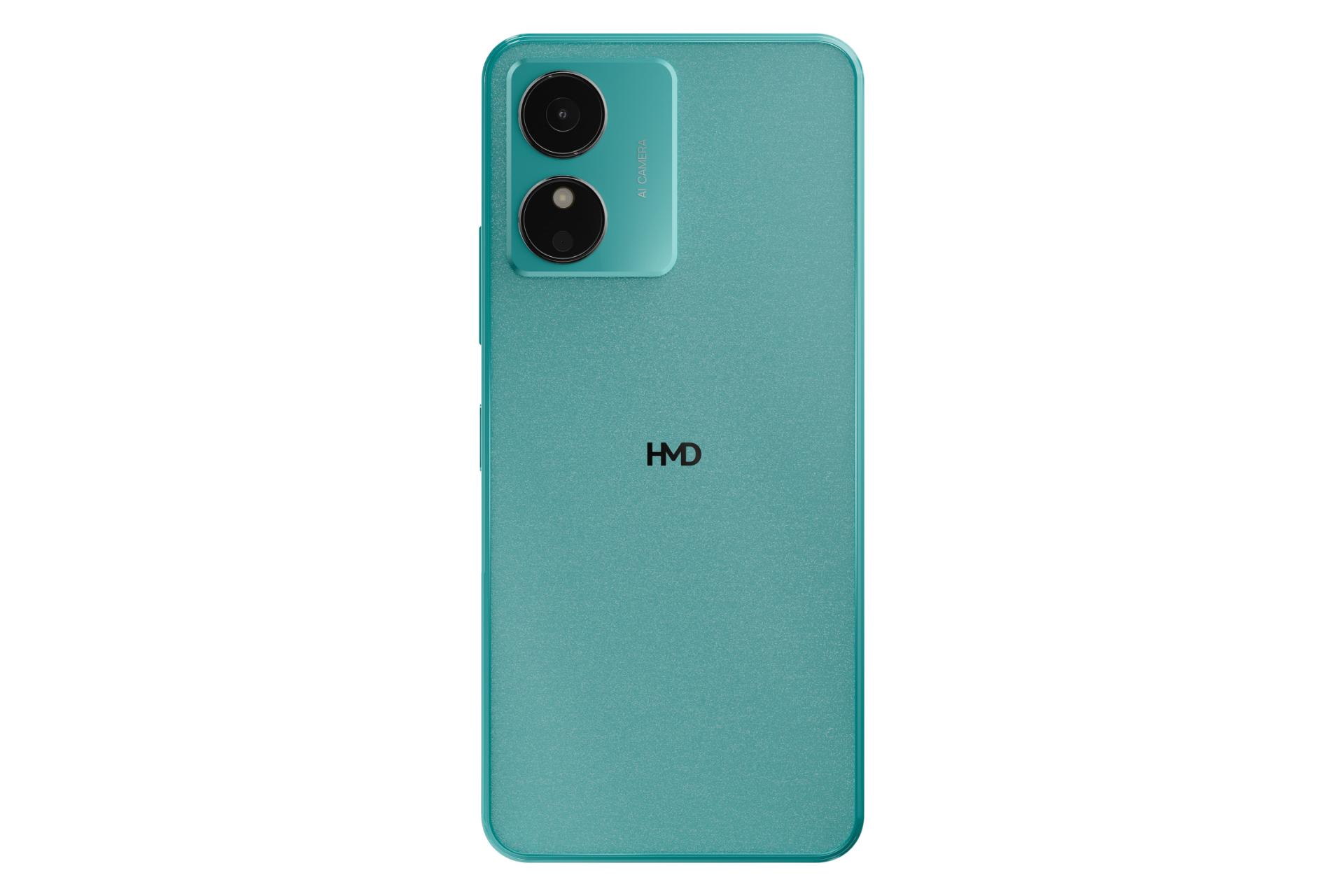 پنل پشت و چینش دوربین گوشی اچ ام دی HMD Aura 2 فیروزه ای