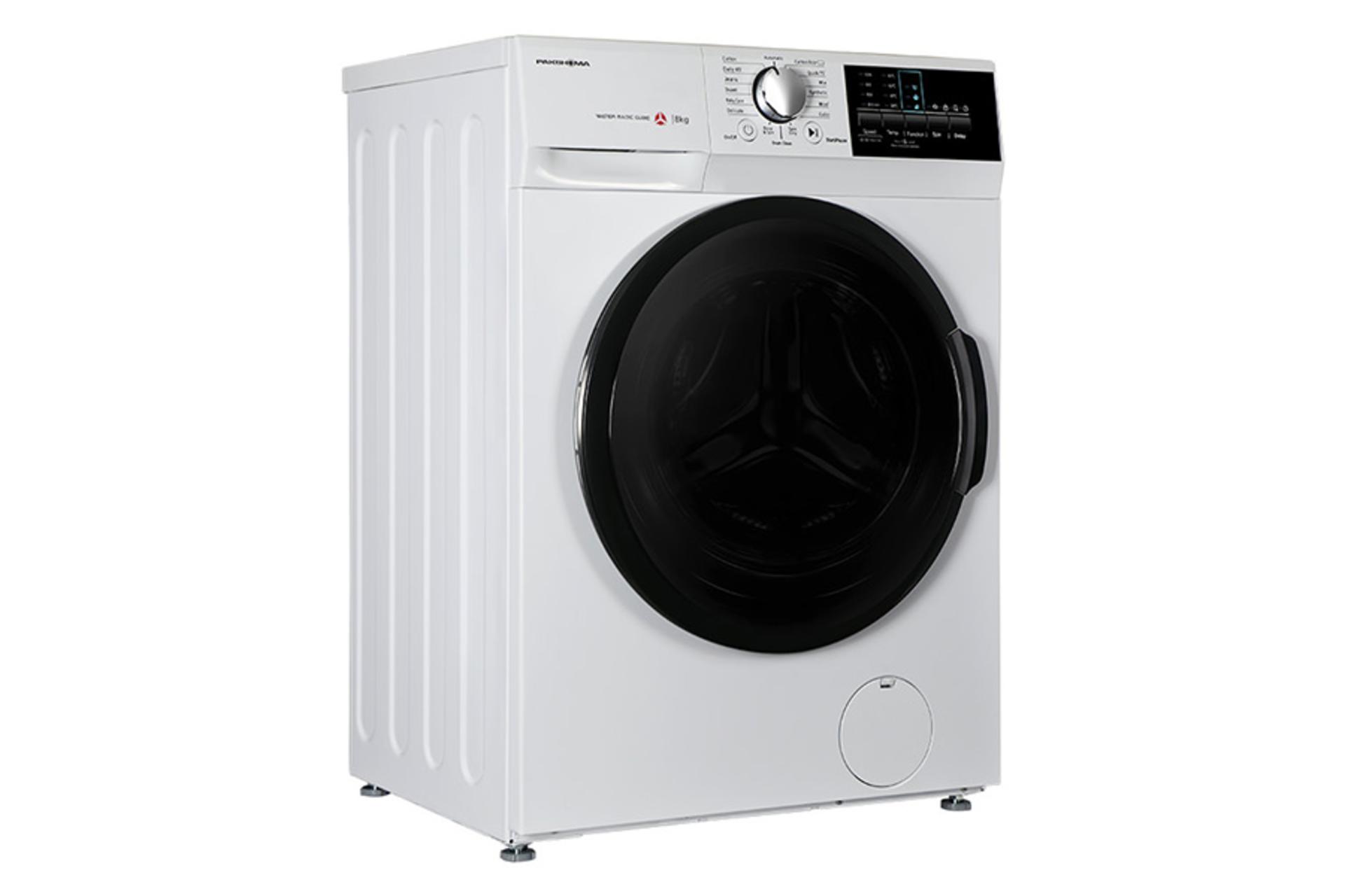 ماشین لباسشویی پاکشوما Pakshoma UWF-20801i نمای جلو و چپ