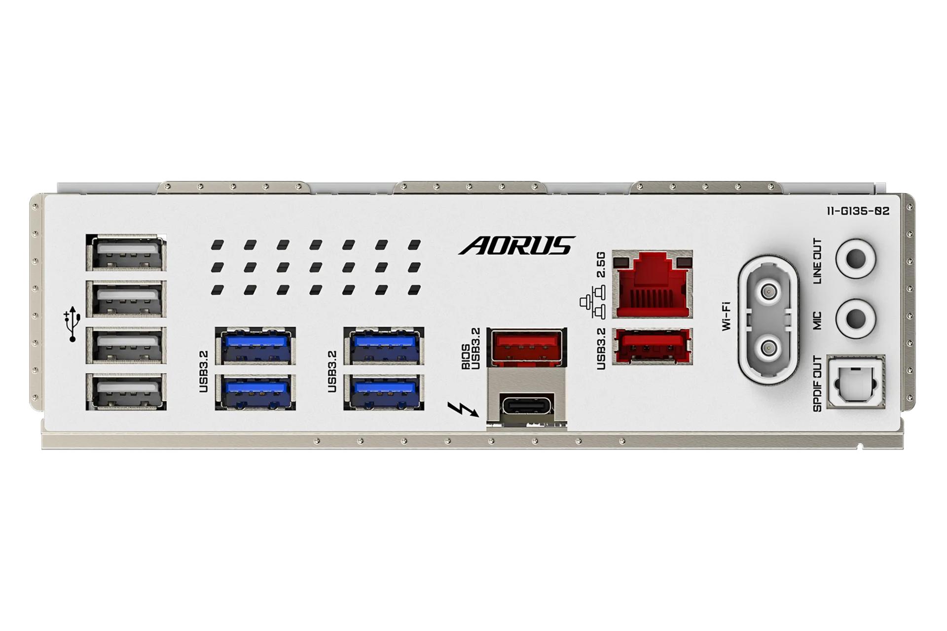 درگاه های مادربرد گیگابایت GIGABYTE Z890 AORUS ELITE X ICE