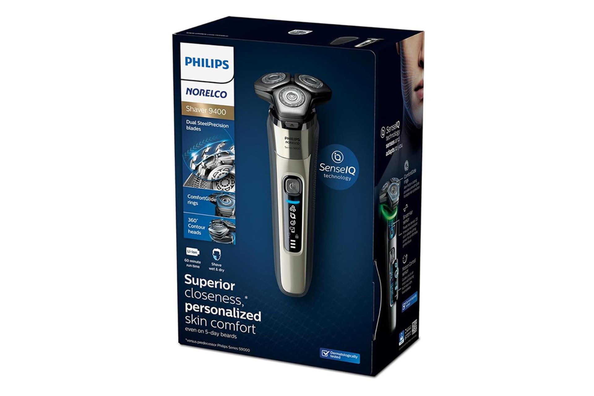 ماشین اصلاح و ریش تراش Philips S9502 جعبه و بسته بندی
