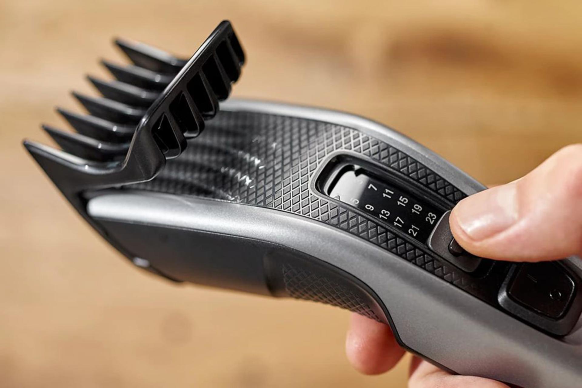 ماشین اصلاح و ریش تراش فیلیپس Philips HC3525 نمای دکمه تنظیم اندازه اصلاح