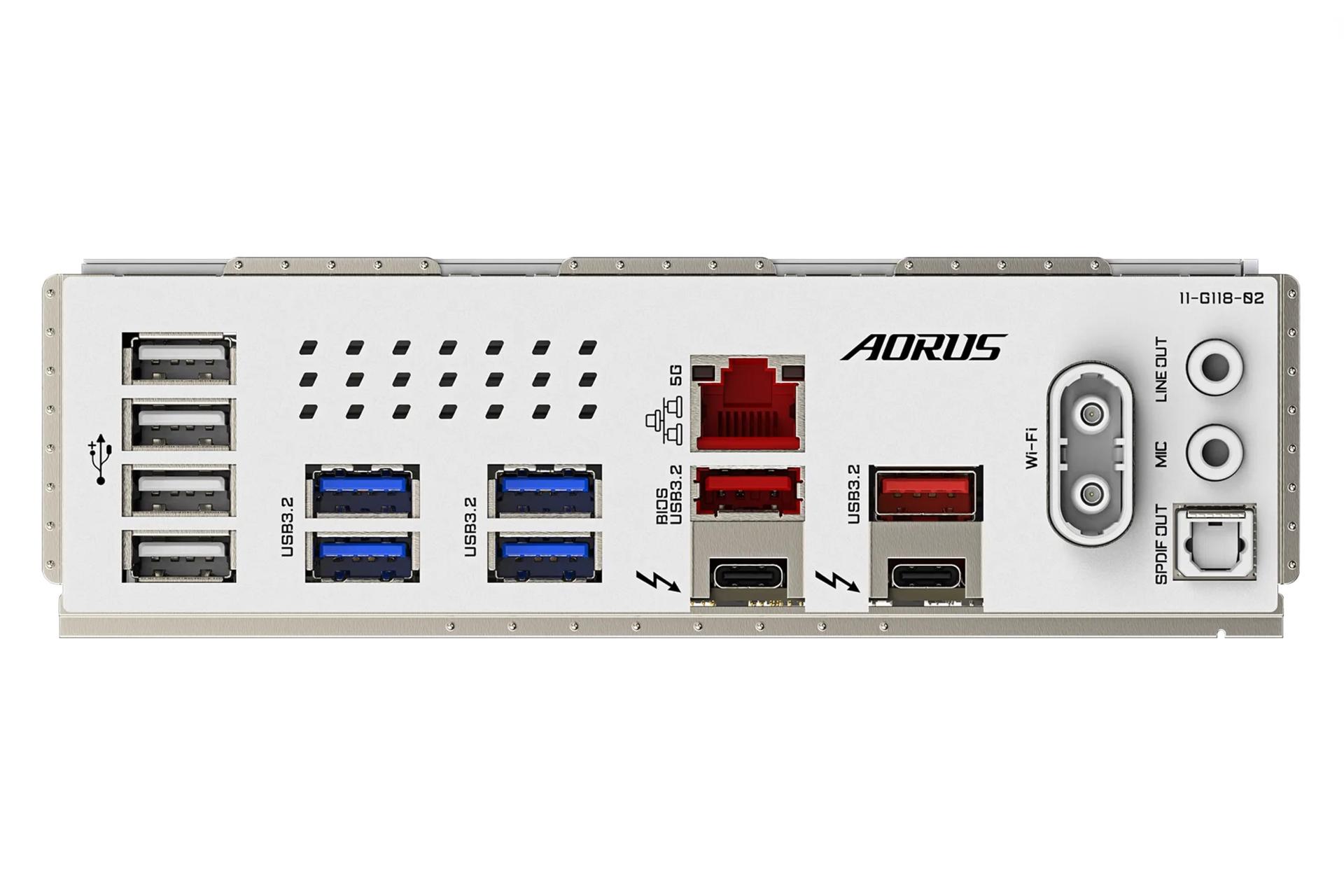 درگاه های مادربرد گیگابایت GIGABYTE Z890 AORUS PRO ICE