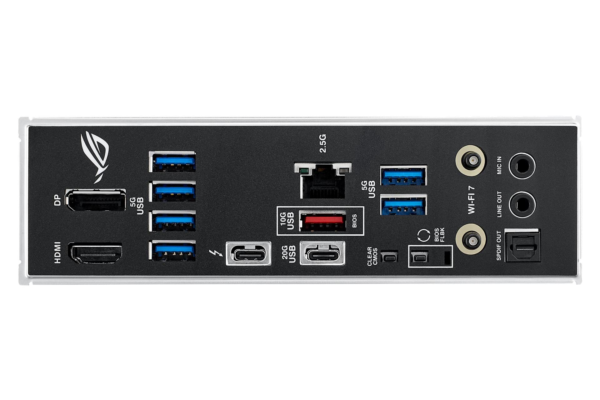 درگاه های مادربرد ایسوس ASUS ROG STRIX B860-F GAMING WIFI