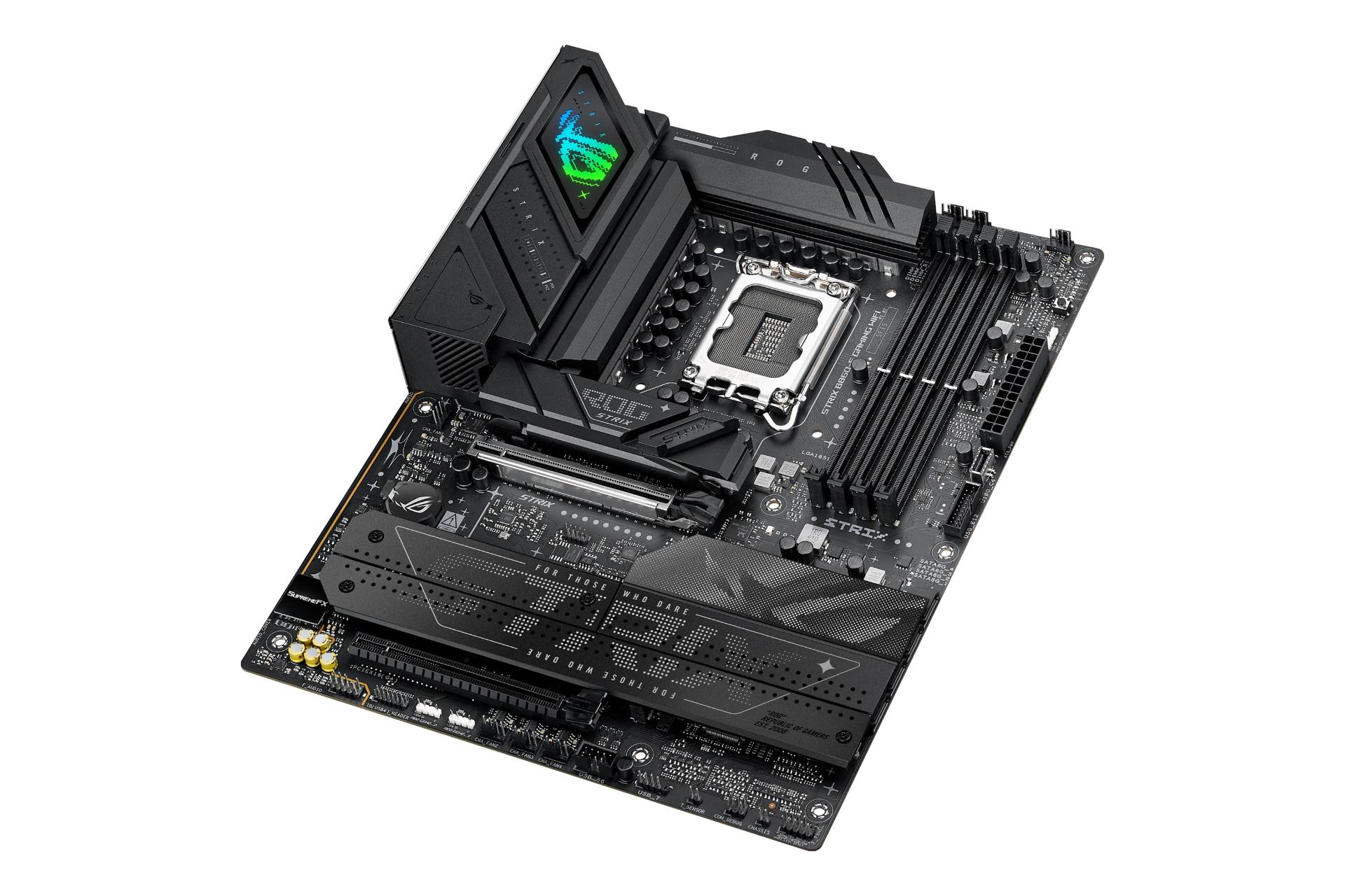 نمای کناری مادربرد ایسوس ASUS ROG STRIX B860-F GAMING WIFI