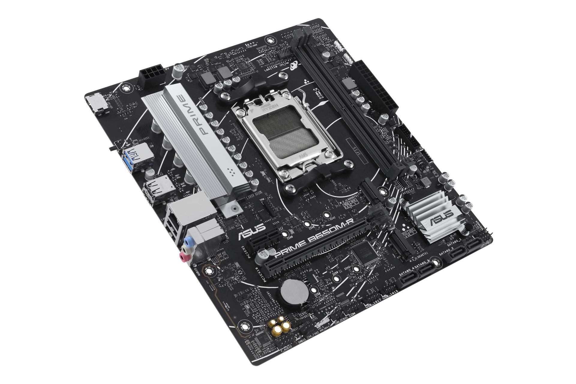 نمای کناری مادربرد ایسوس ASUS PRIME B650M-R