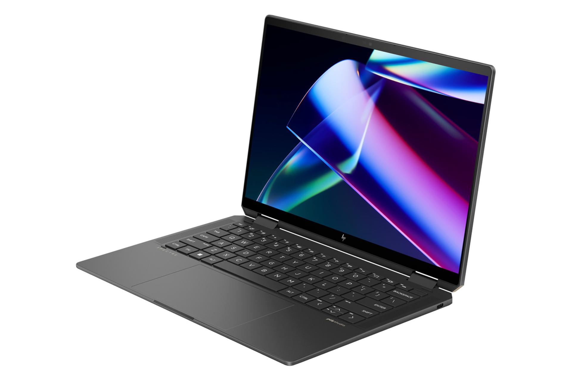 لپ تاپ اچ پی HP Spectre x360 14-eu000 نمای جلو و راست