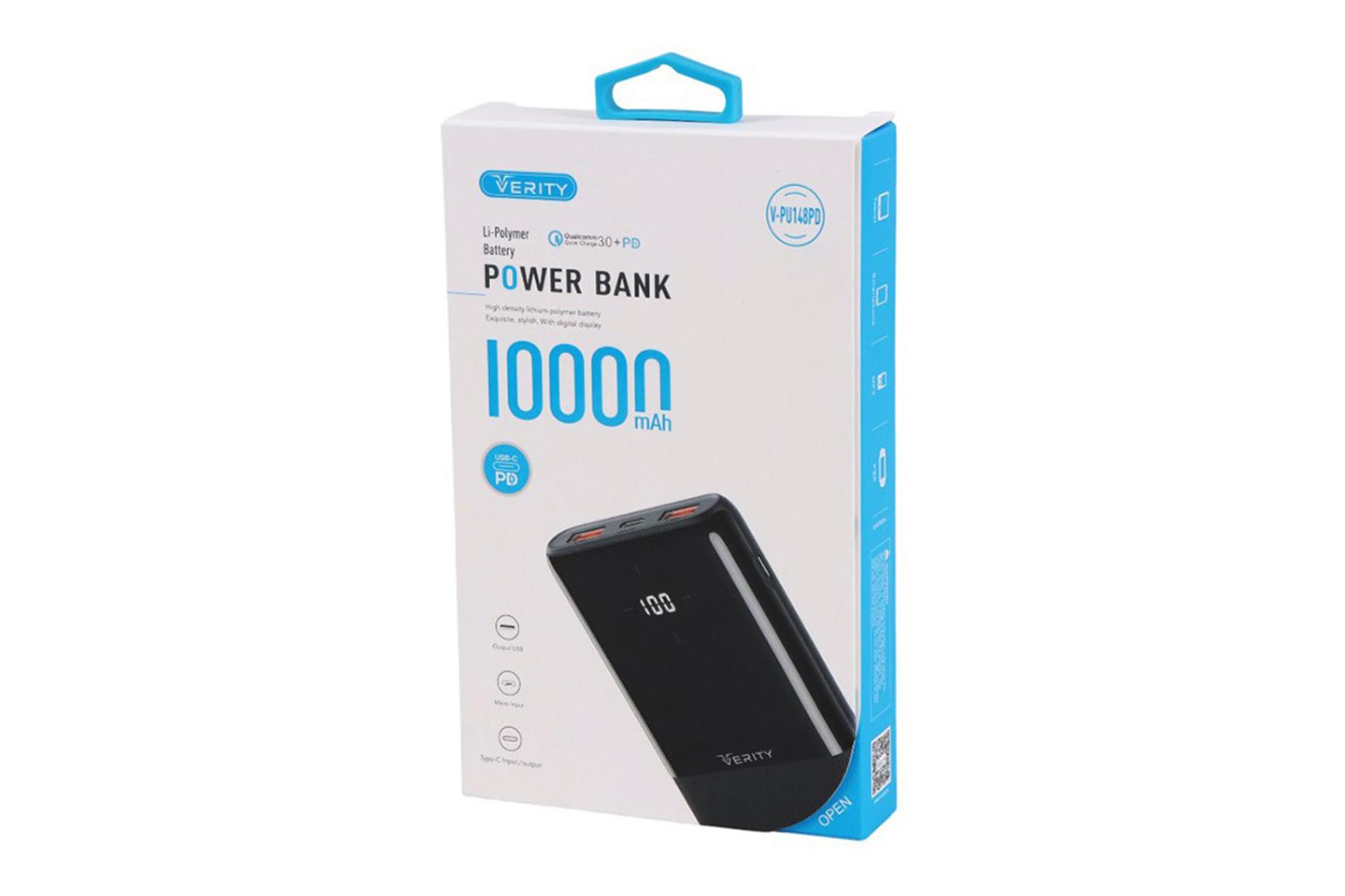 جعبه پاور بانک گرین لیون Verity V-PU148PD 10000mAh