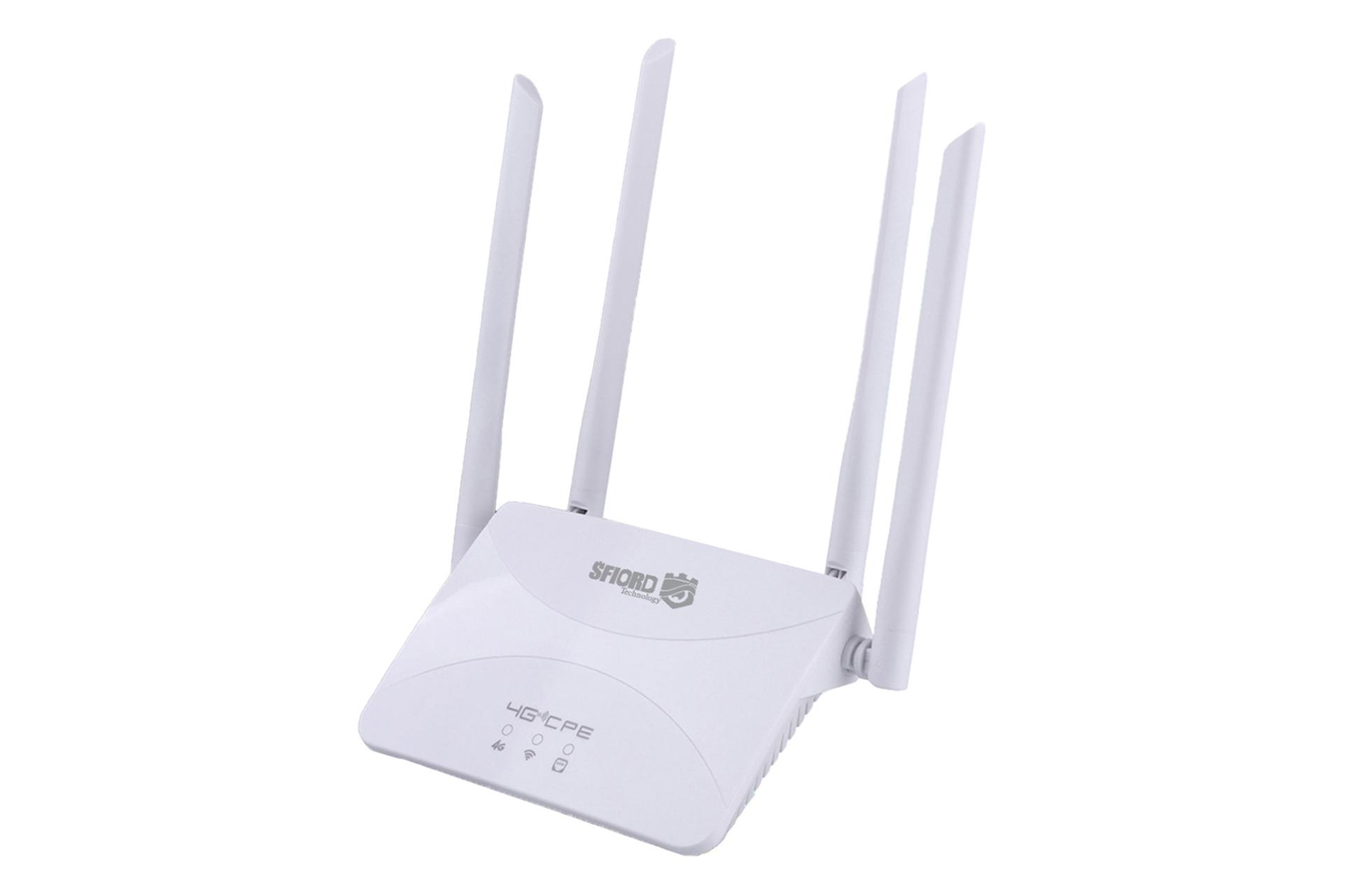 نمای کناری مودم و روتر سیم‌ کارتی اسفیورد Sfiord T840