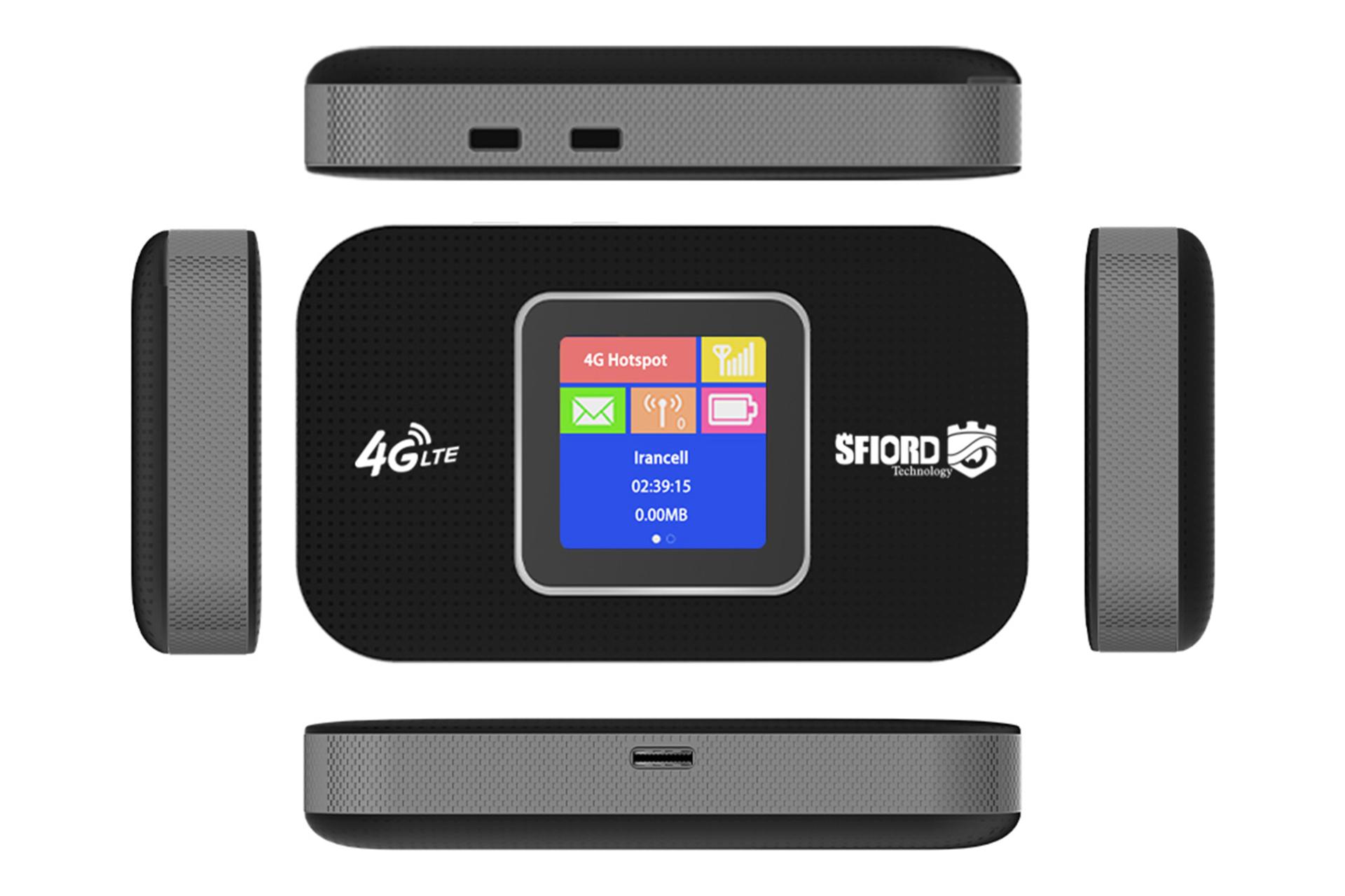 ضخامت مودم و روتر سیم‌ کارتی اسفیورد Sfiord M750