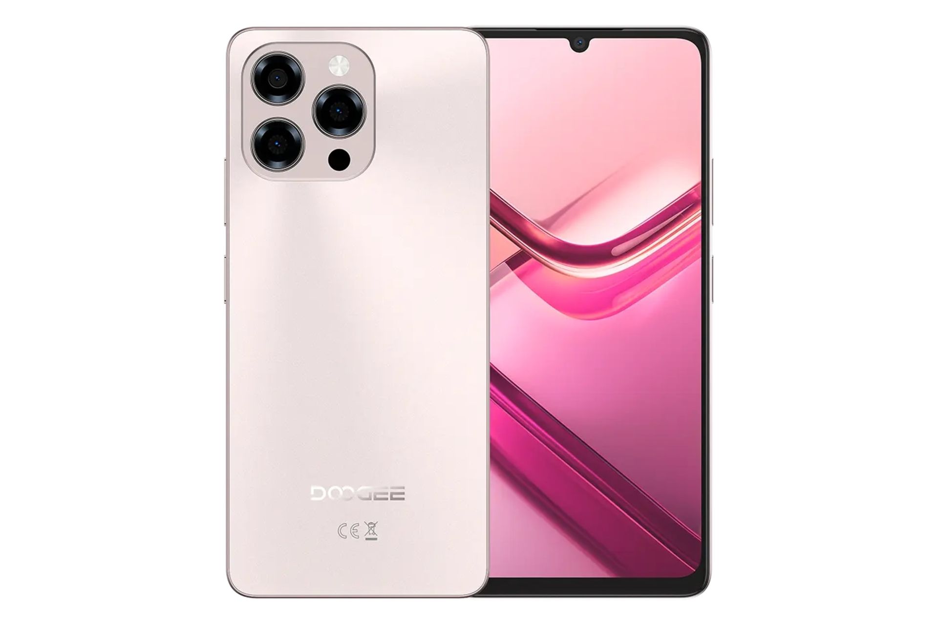 پنل جلو و پشت گوشی موبایل Note 58 پرو دوجی رز گلد / Doogee Note 58 Pro