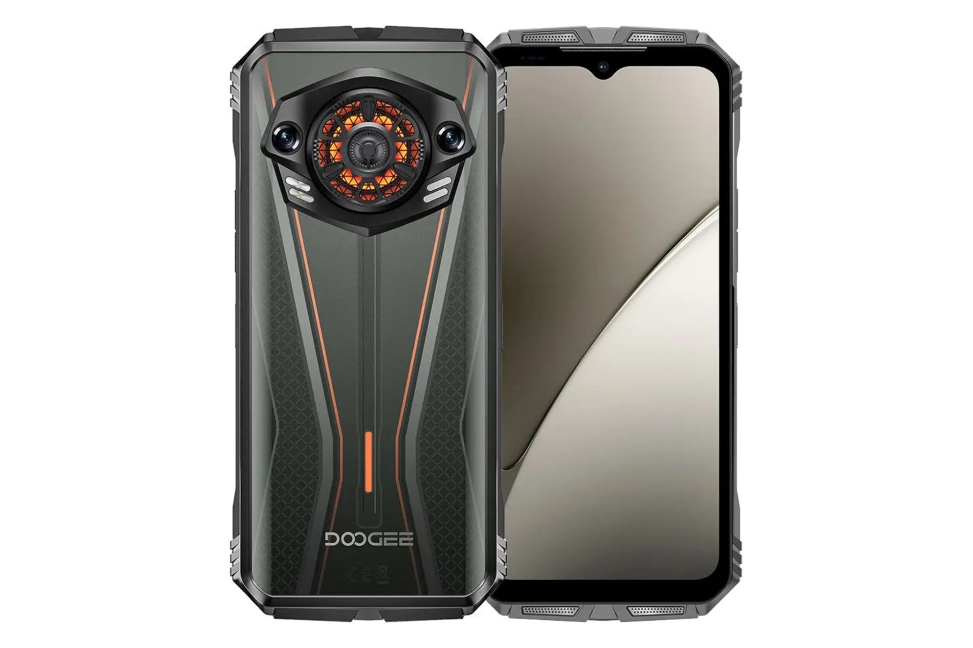 پنل جلو و پشت گوشی موبایل S Punk پرو دوجی مشکی و نارنجی / Doogee S Punk Pro