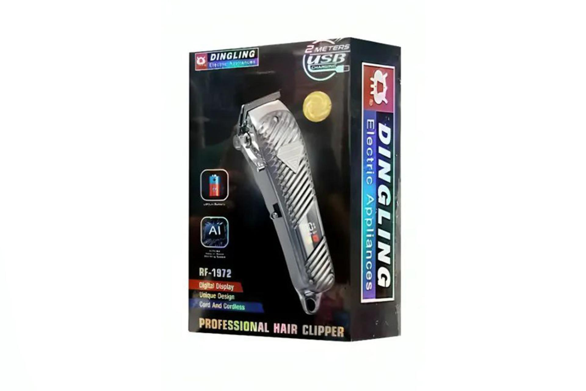 ماشین اصلاح دینگ لینگ Dingling RF-1972 جعبه و بسته بندی