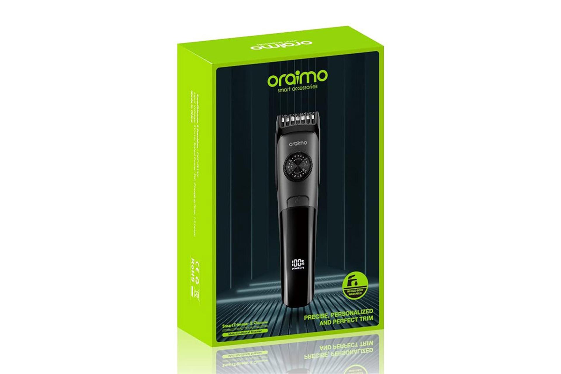 ماشین اصلاح و ریش تراش اورایمو Oraimo Smart Trimmer 2 Precision Durable Precision Dial جعبه و بسته بندی