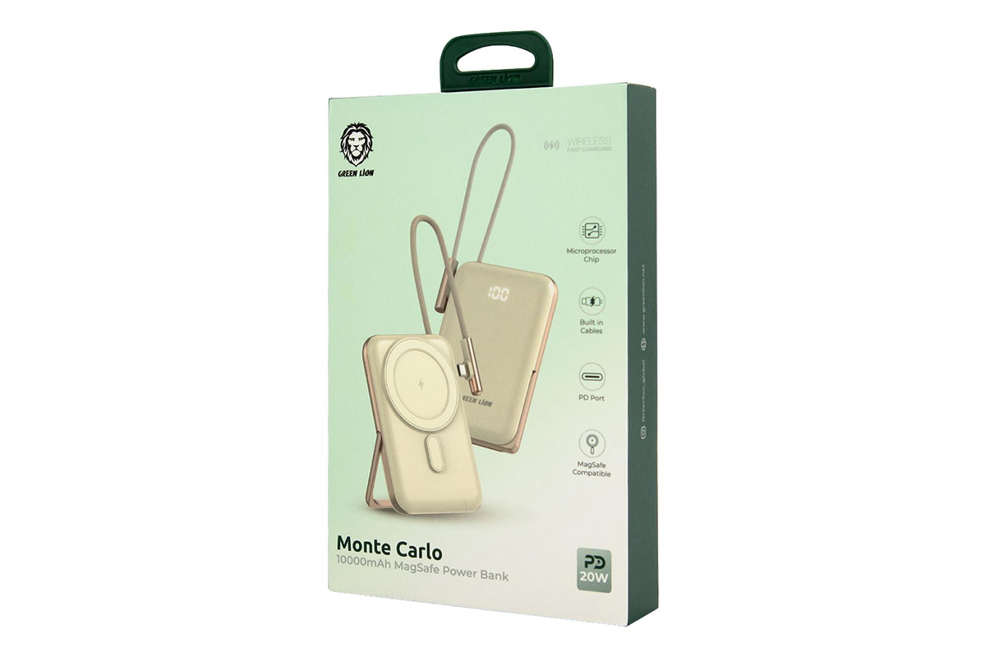 جعبه پاور بانک گرین لیون Green Lion Monte Carlo Magsafe 10000mAh