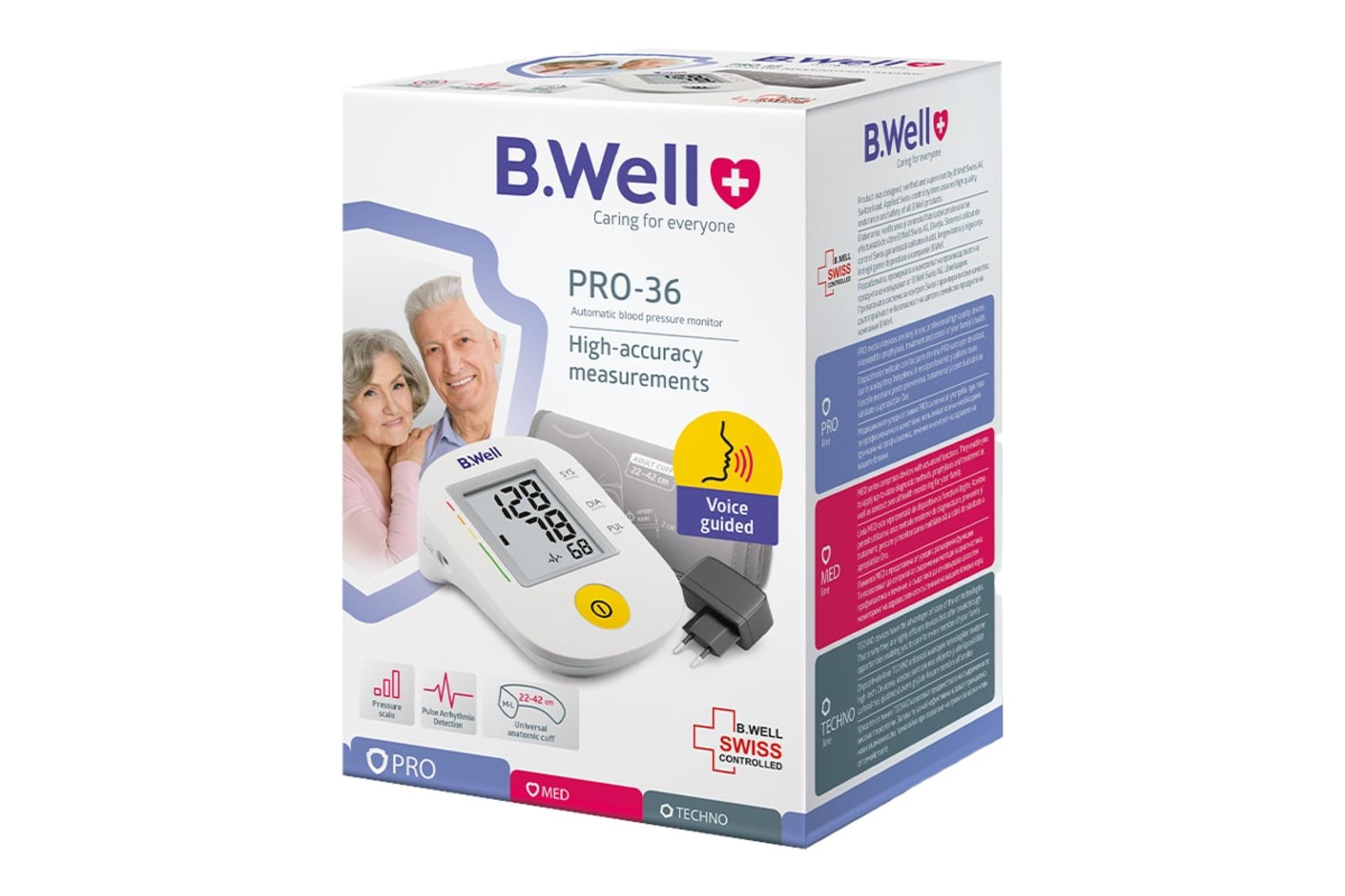 جعبه دستگاه فشار خون بی ول PRO-36