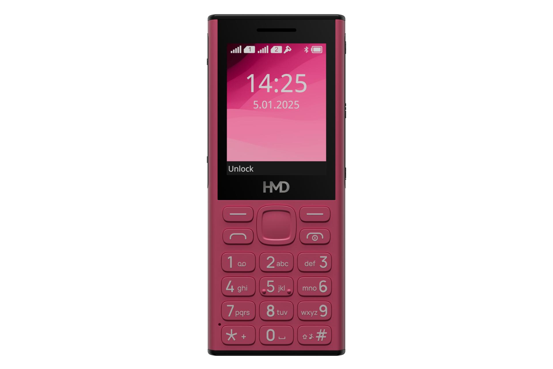پنل جلو و صفحه کلید گوشی موبایل اچ ام دی HMD 130 Music قرمز