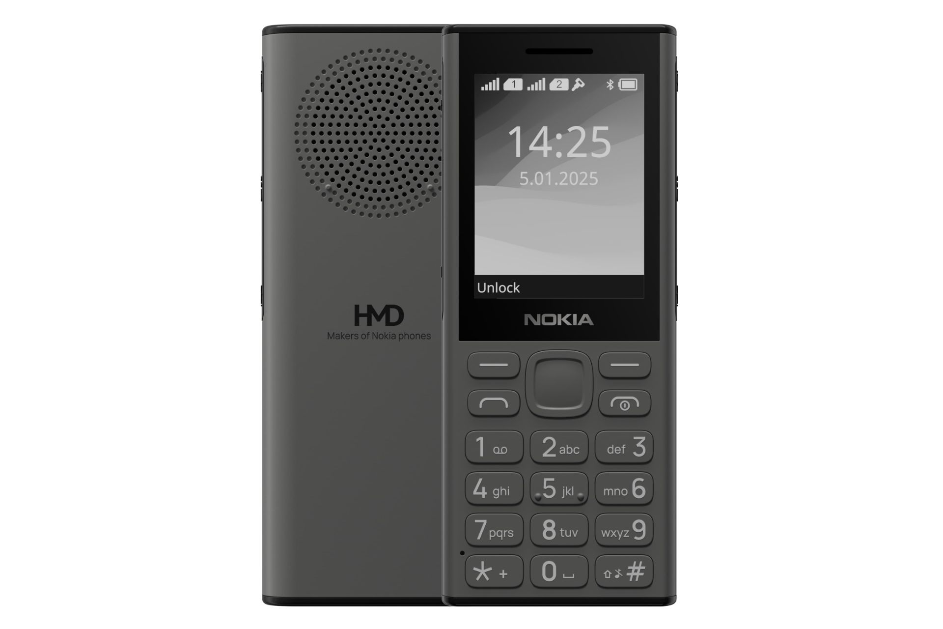 پنل جلو و پشت گوشی موبایل نوکیا Nokia 130 Music خاکستری تیره