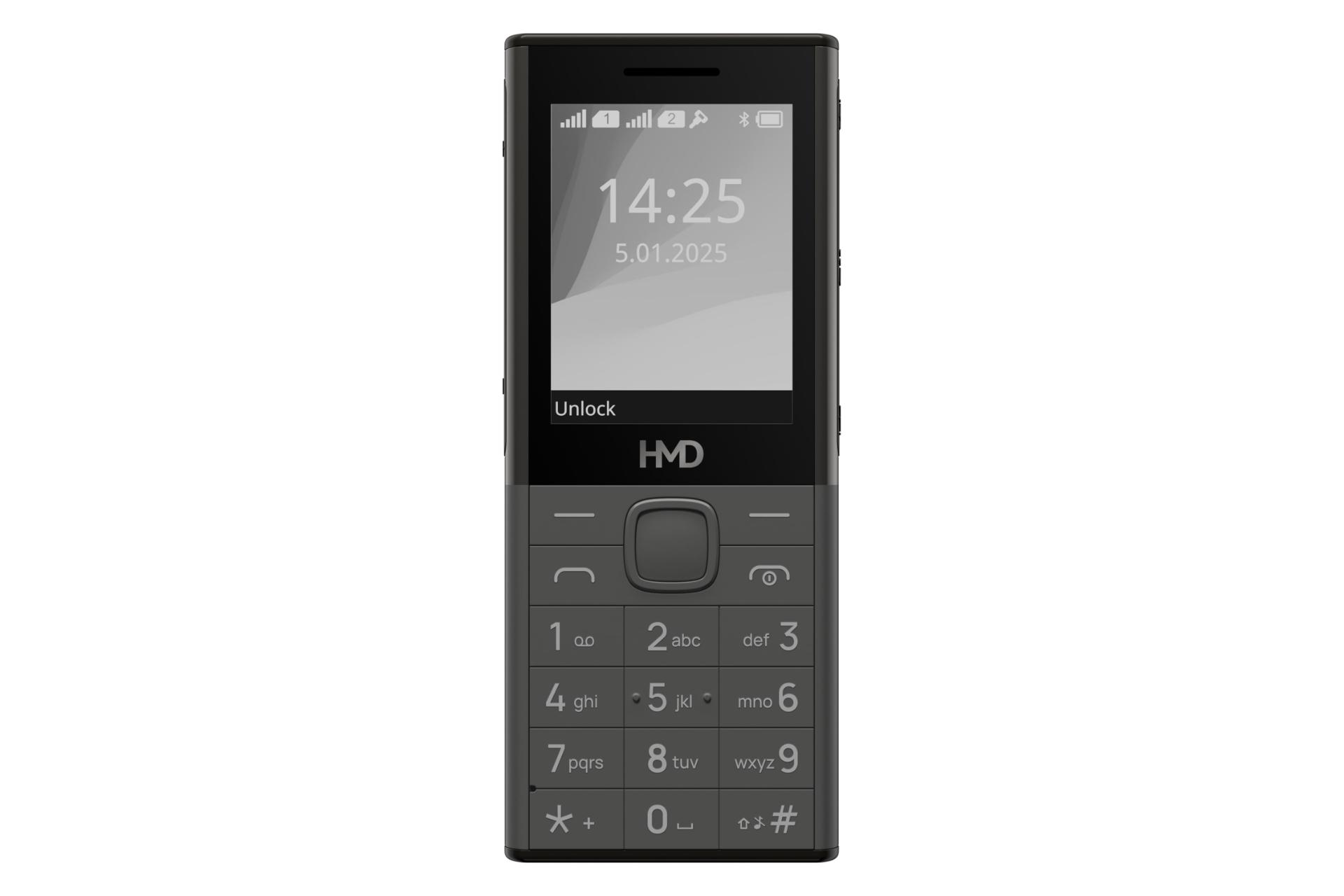 پنل جلو و صفحه کلید گوشی موبایل اچ ام دی HMD 150 Music خاکستری تیره