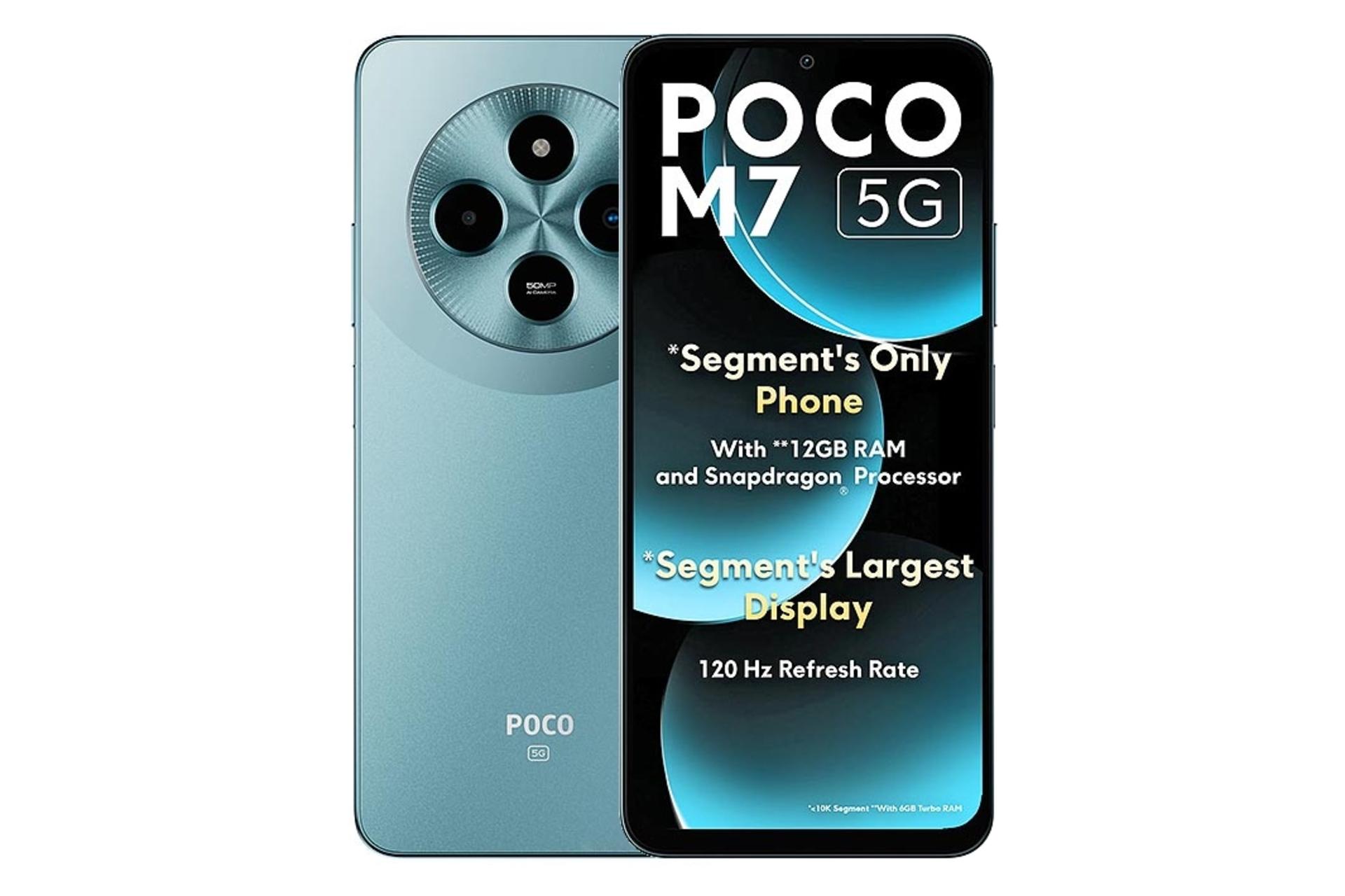پنل جلو و پشت گوشی موبایل پوکو M7 شیائومی آبی / Xiaomi Poco M7