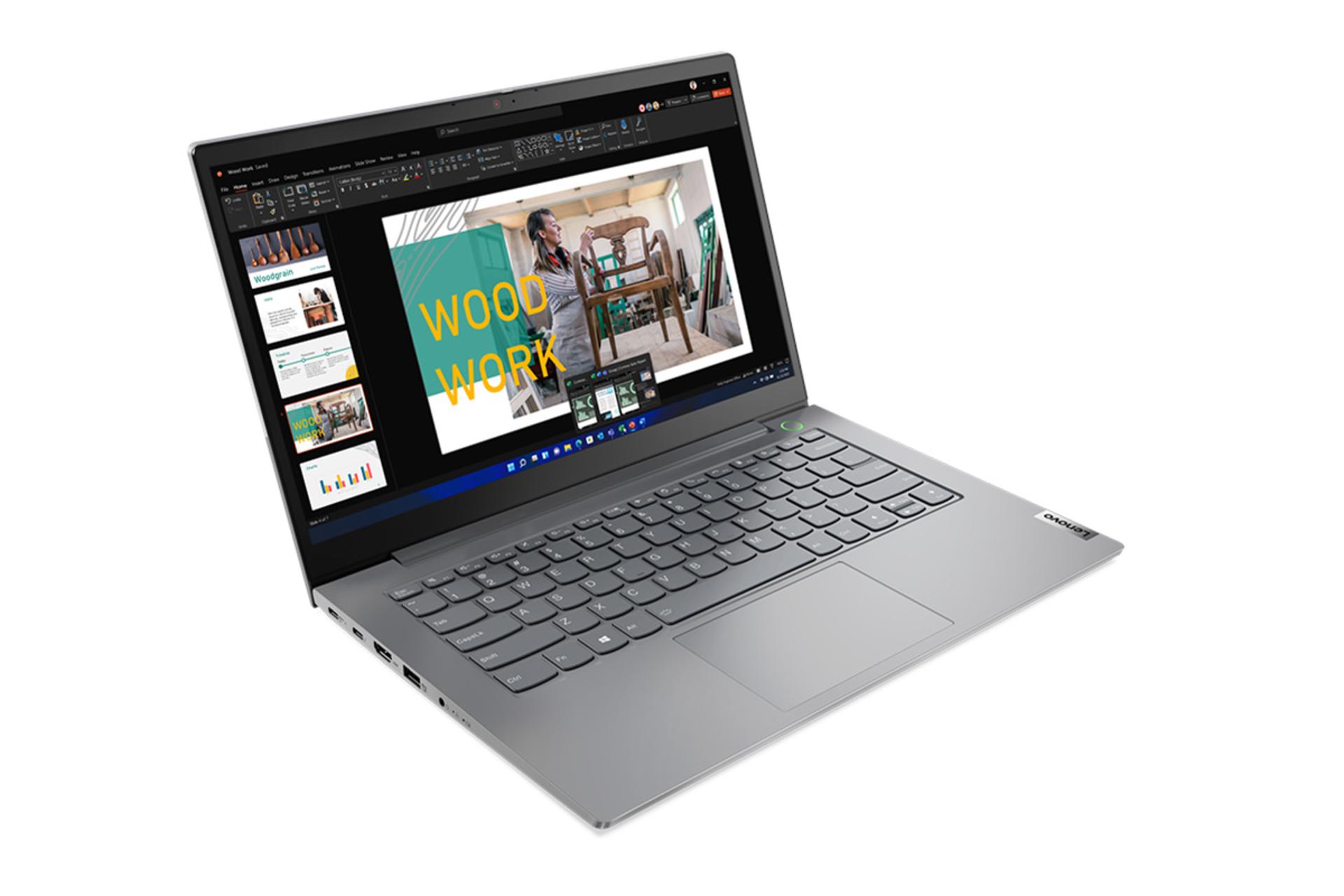 لپ تاپ لنوو Lenovo ThinkBook 14 G4 IAP نمای جلو و چپ