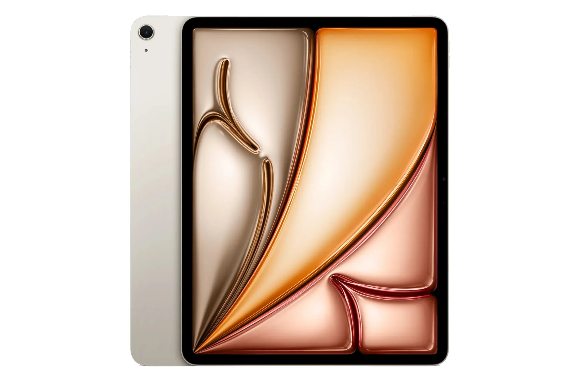 پنل جلو و پشت تبلت آیپد ایر 13 اپل نسخه 2025 طلایی / Apple iPad Air 13 2025