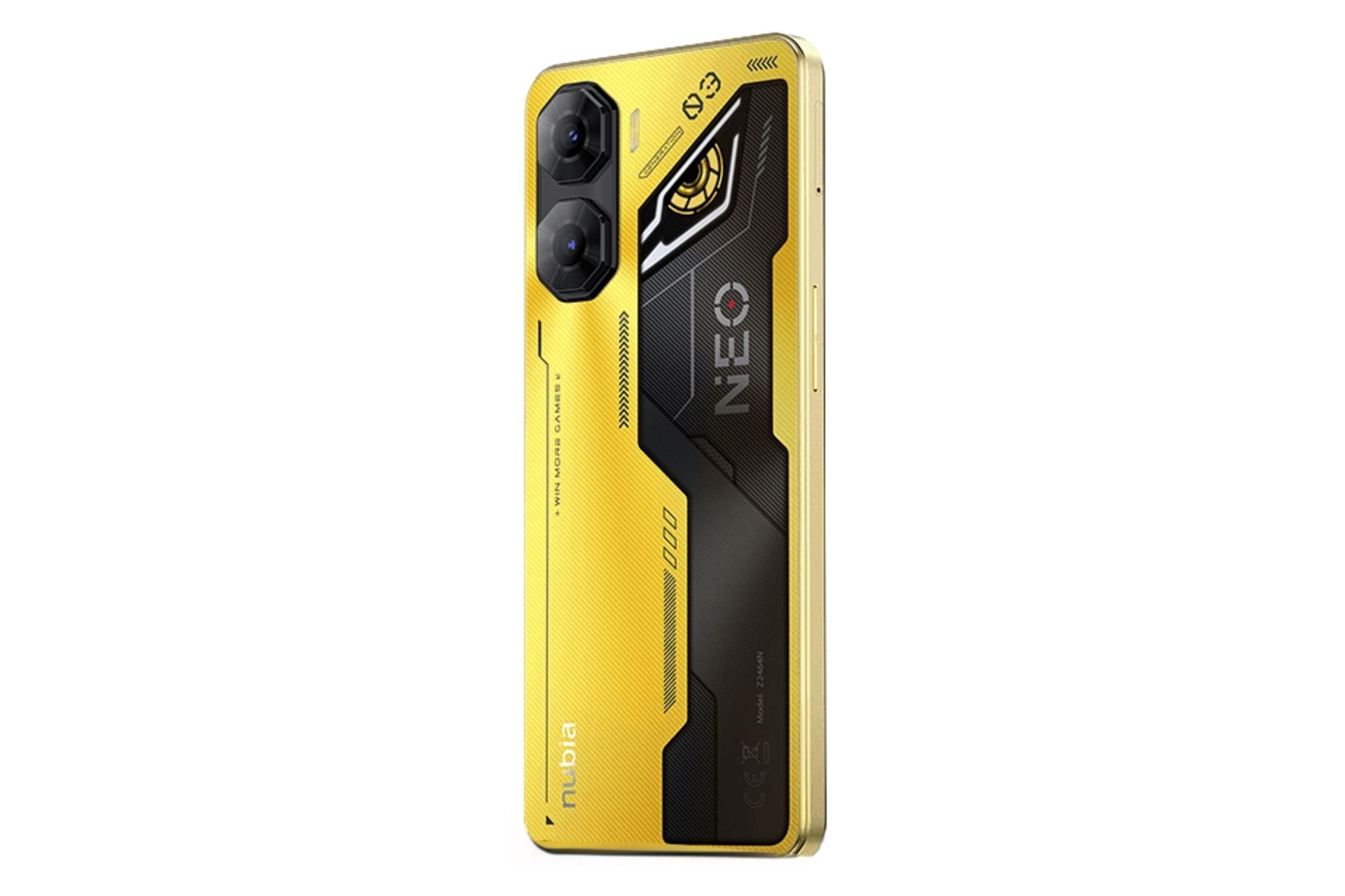 پنل پشت گوشی موبایل نوبیا نئو 3 زد تی ای 5G مشکی و زرد / ZTE nubia Neo 3 5G