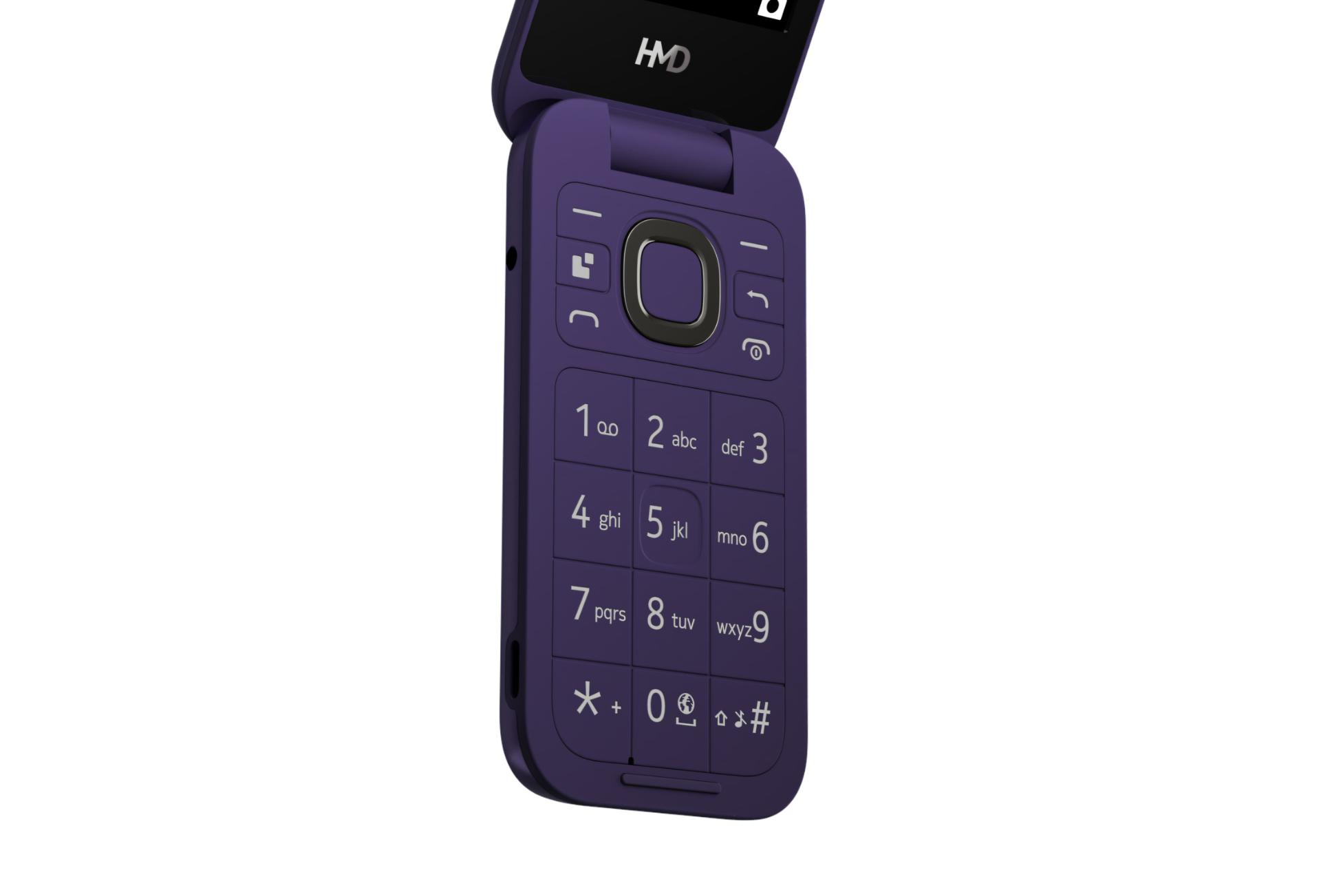 صفحه کلید گوشی موبایل اچ ام دی HMD 2660 Flip بنفش تیره
