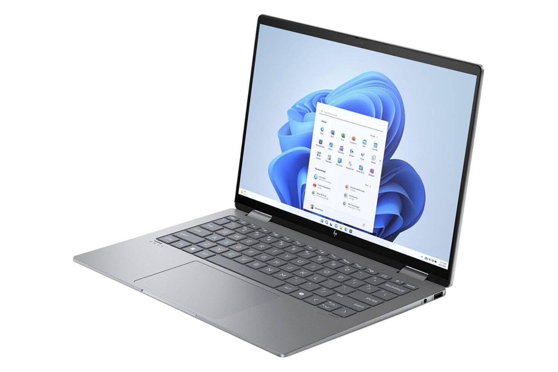 لپ تاپ اچ پی HP ENVY x360 14-fc0023dx نمای جلو و راست