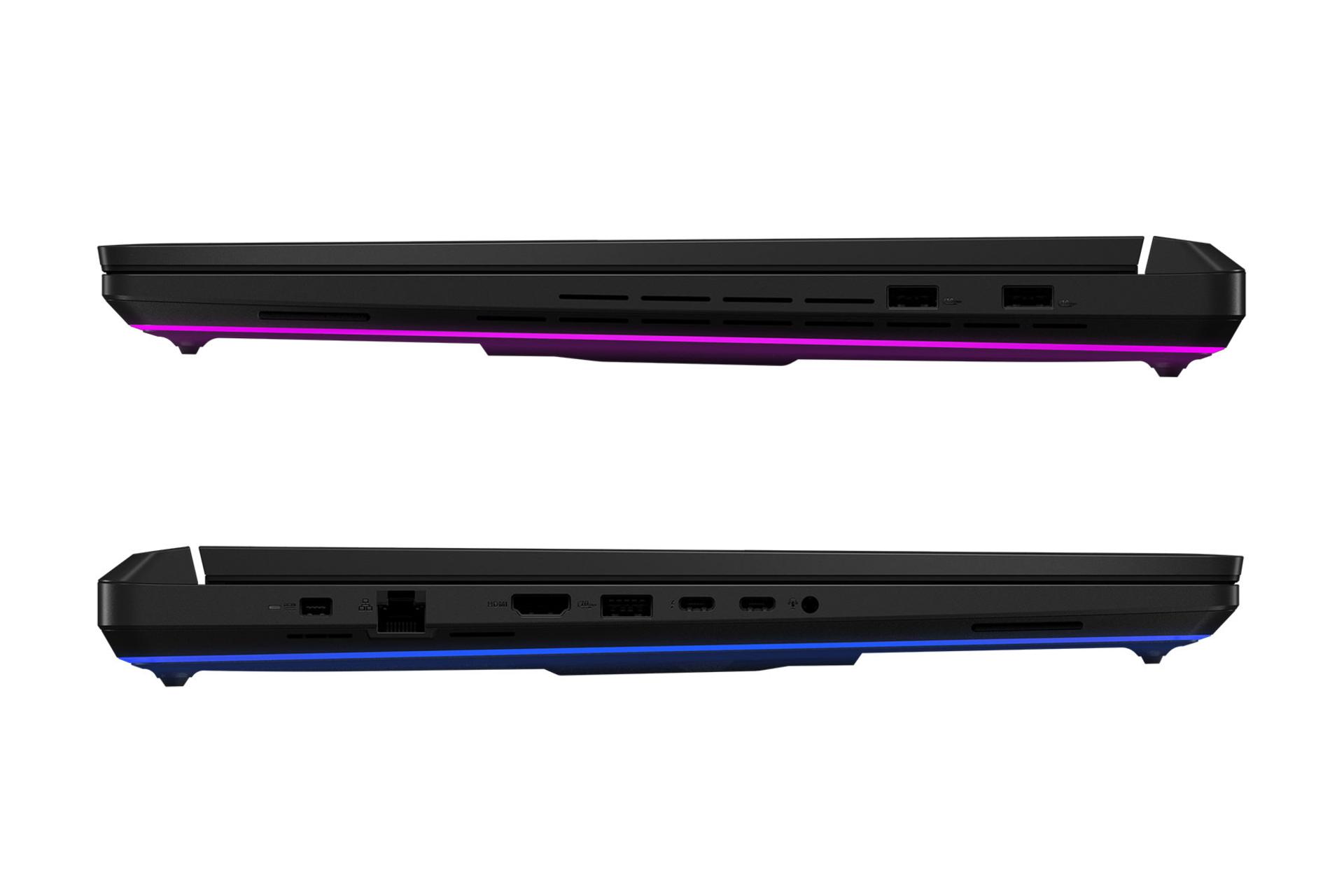 لپ تاپ ایسوس ASUS ROG Strix SCAR 18 G835 2025 نمای جانبی و درگاه ها